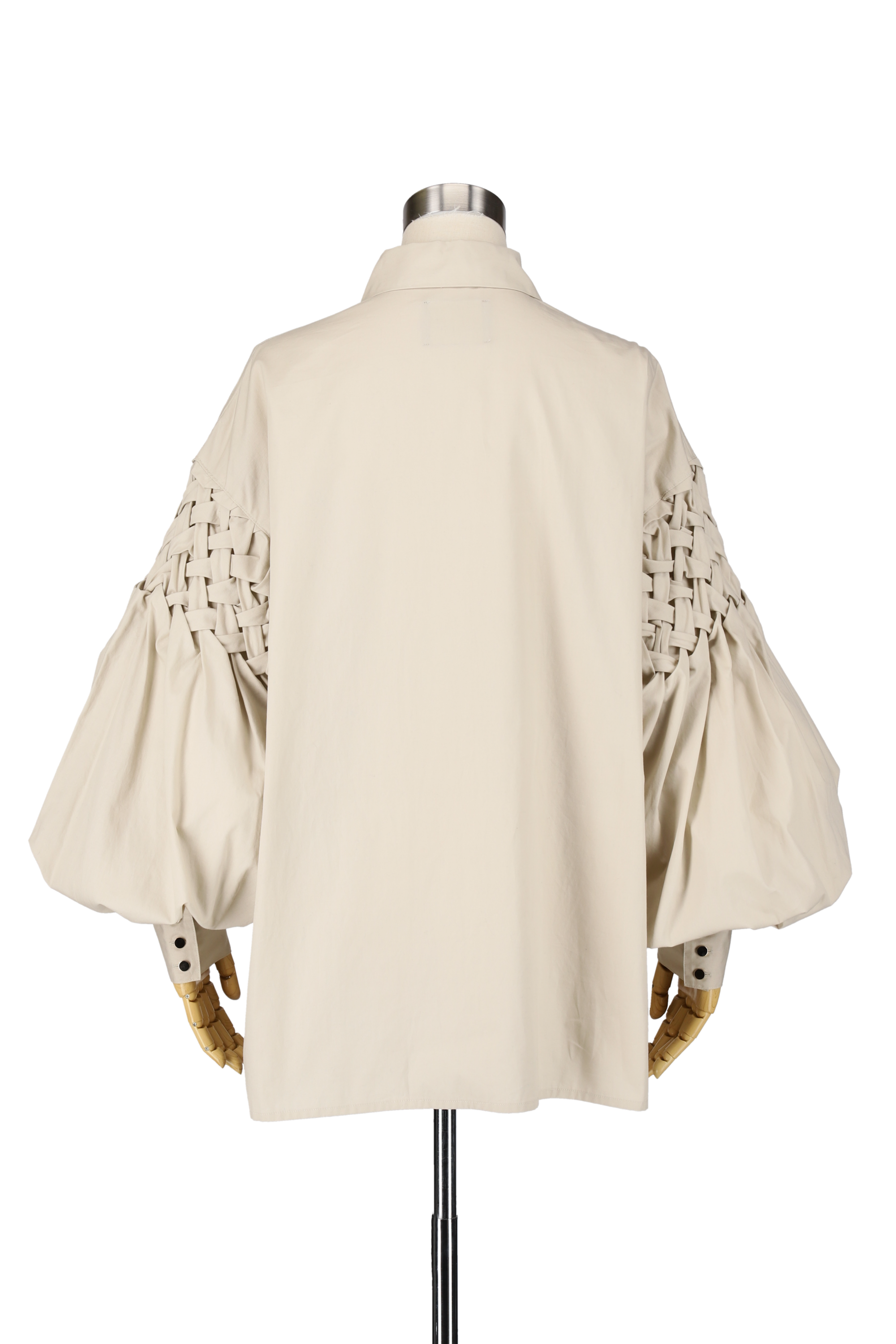Smocking sleeve blouse - Beige