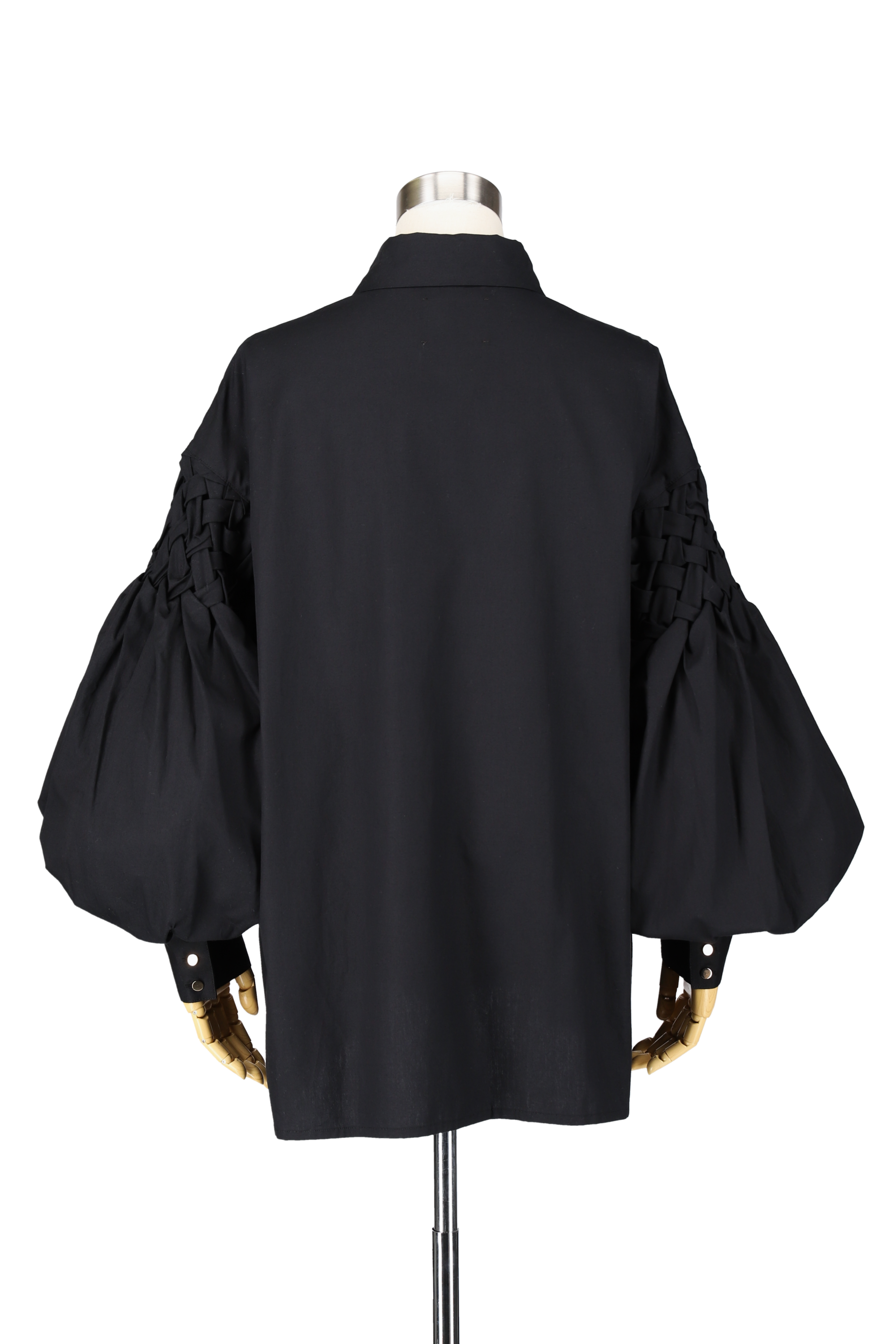 Smocking sleeve blouse - Black