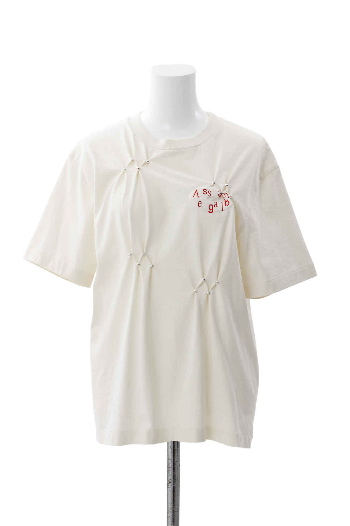 Assemblage smocking Tee - White