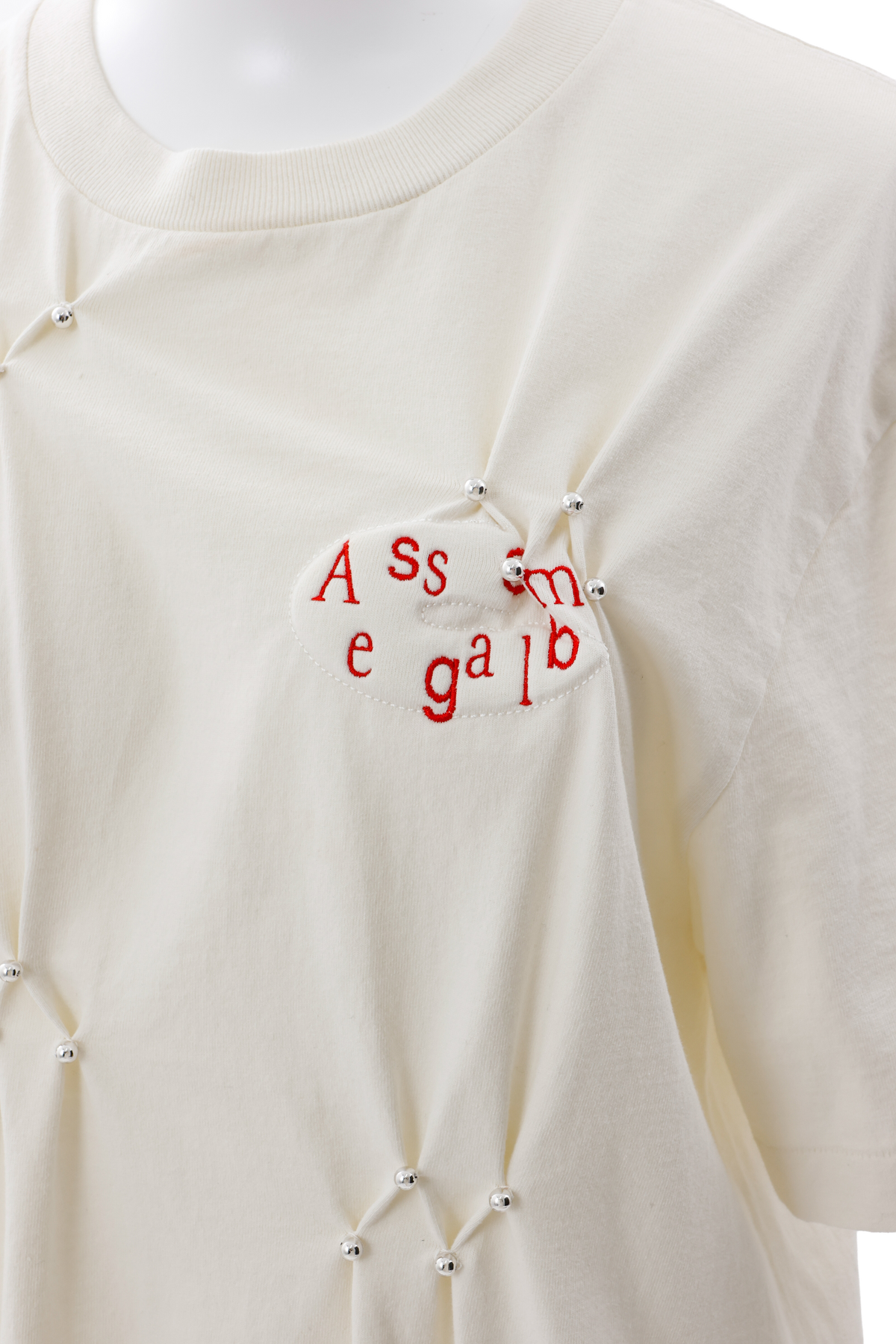 Assemblage smocking Tee - White