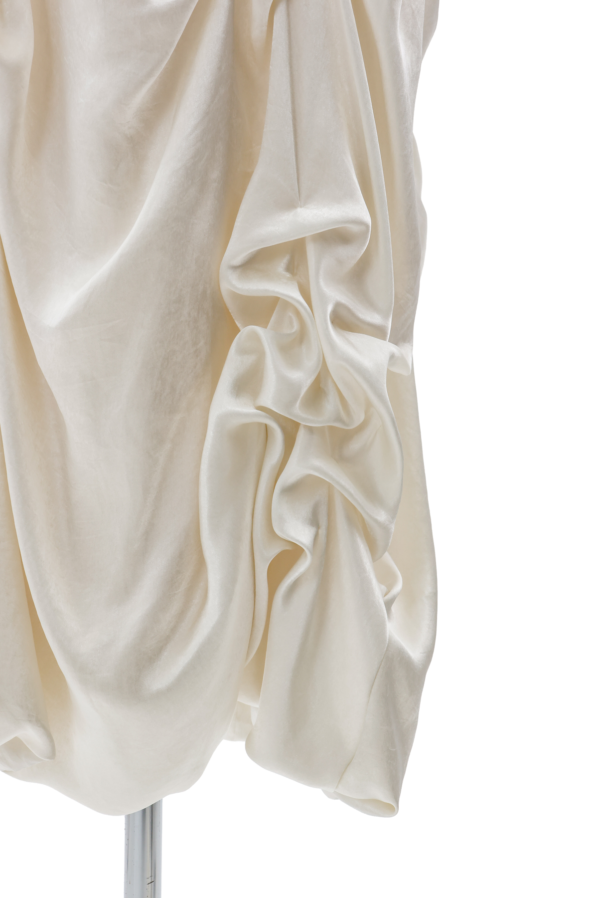 Satin balloon skirt - Off-white