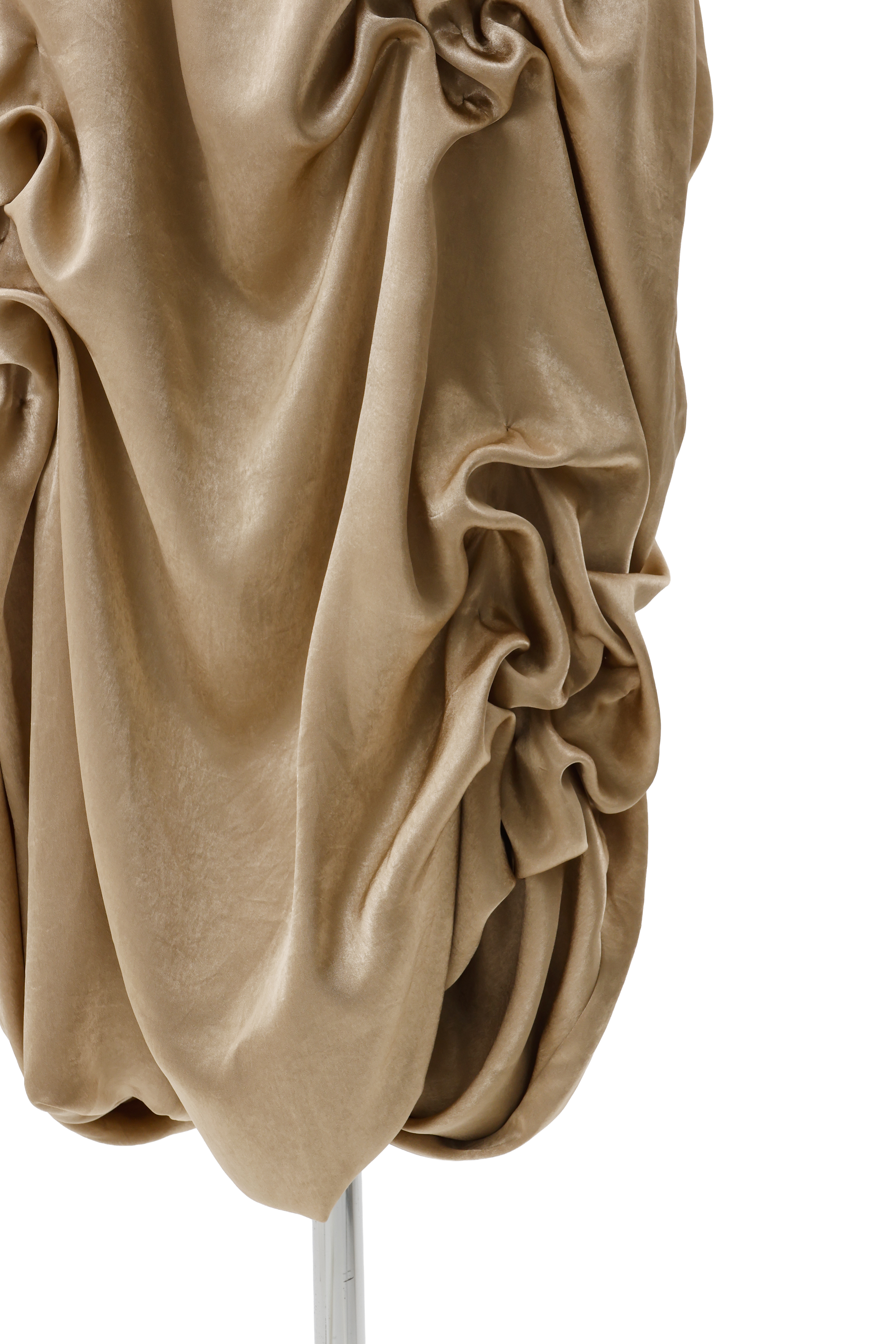 Satin balloon skirt - Beige