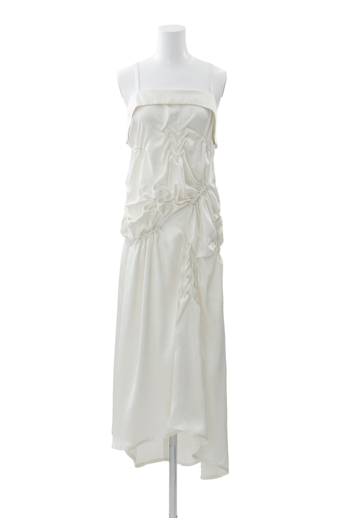 Satin apron dress - Off-white
