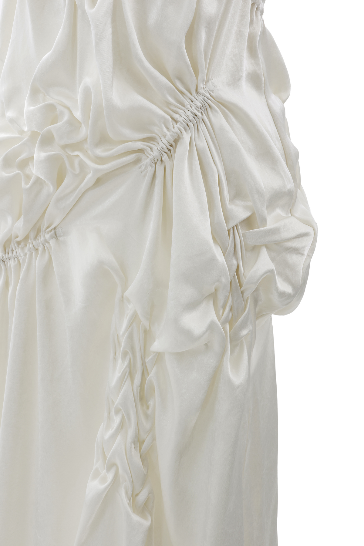 Satin apron dress - Off-white
