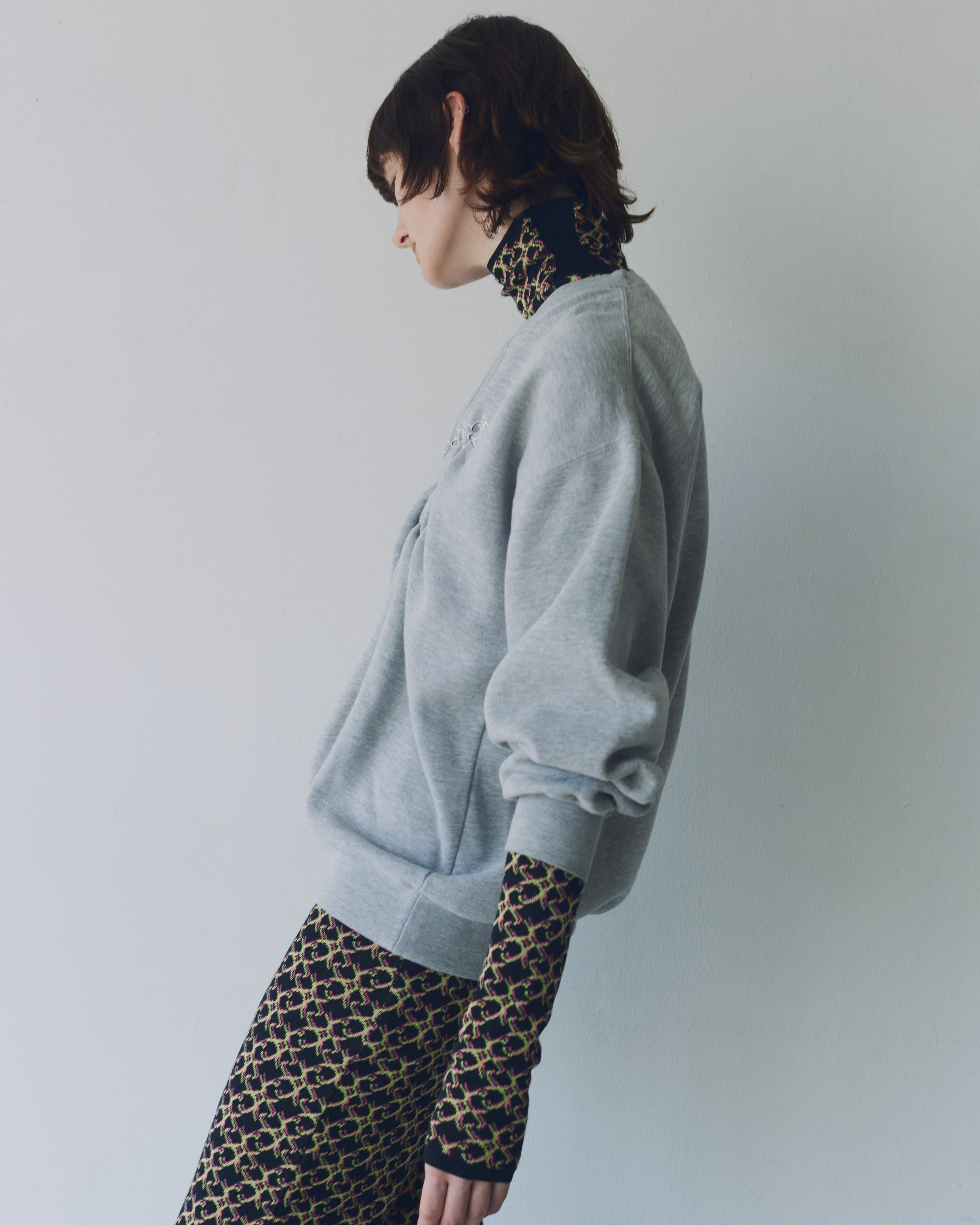 ATELIER by Create Clair / Remake Smocking Sweat - Gray