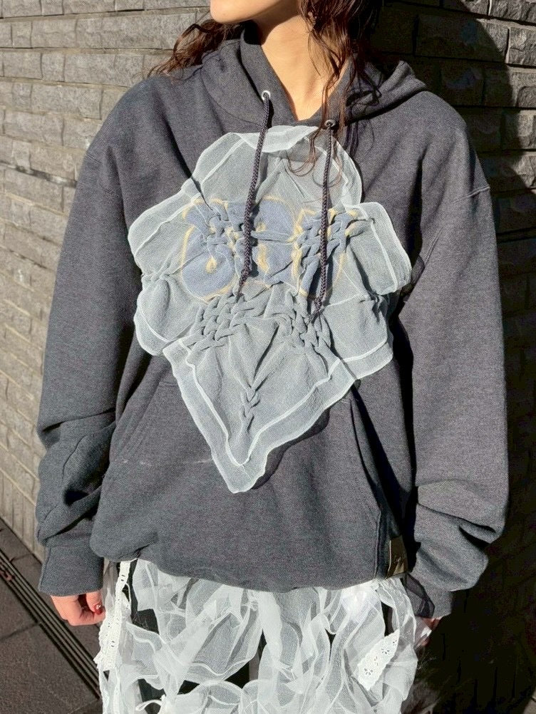 ATELIER by Create Clair / Remake sweat - organdy - 4 - Black