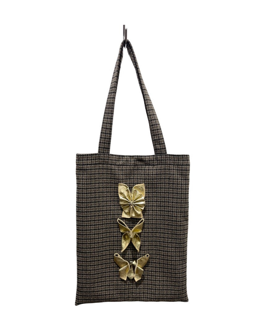 Origami totebag - Gray tweed