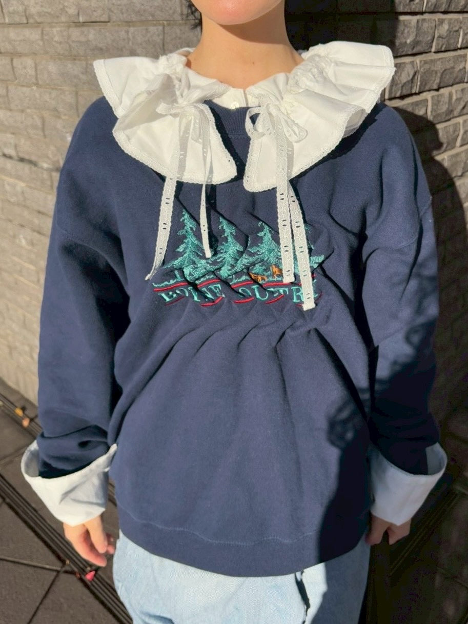 ATELIER by Create Clair / Remake sweat - front - Navy