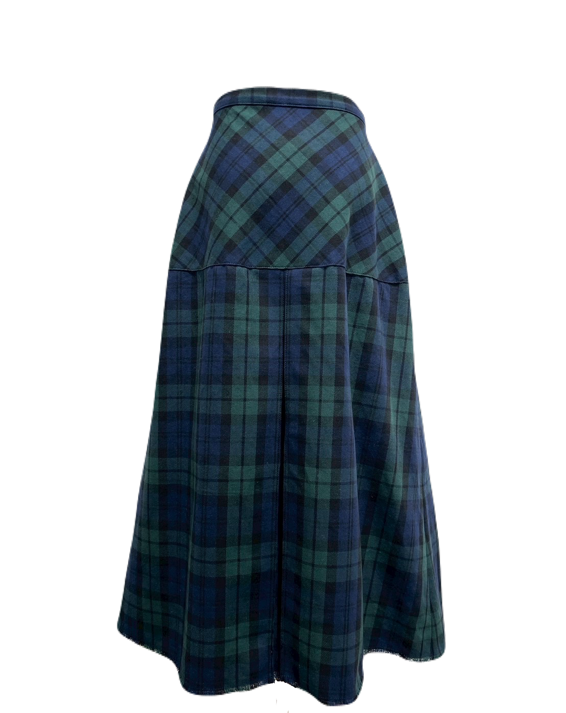 Plaid pleated skirt - Navy