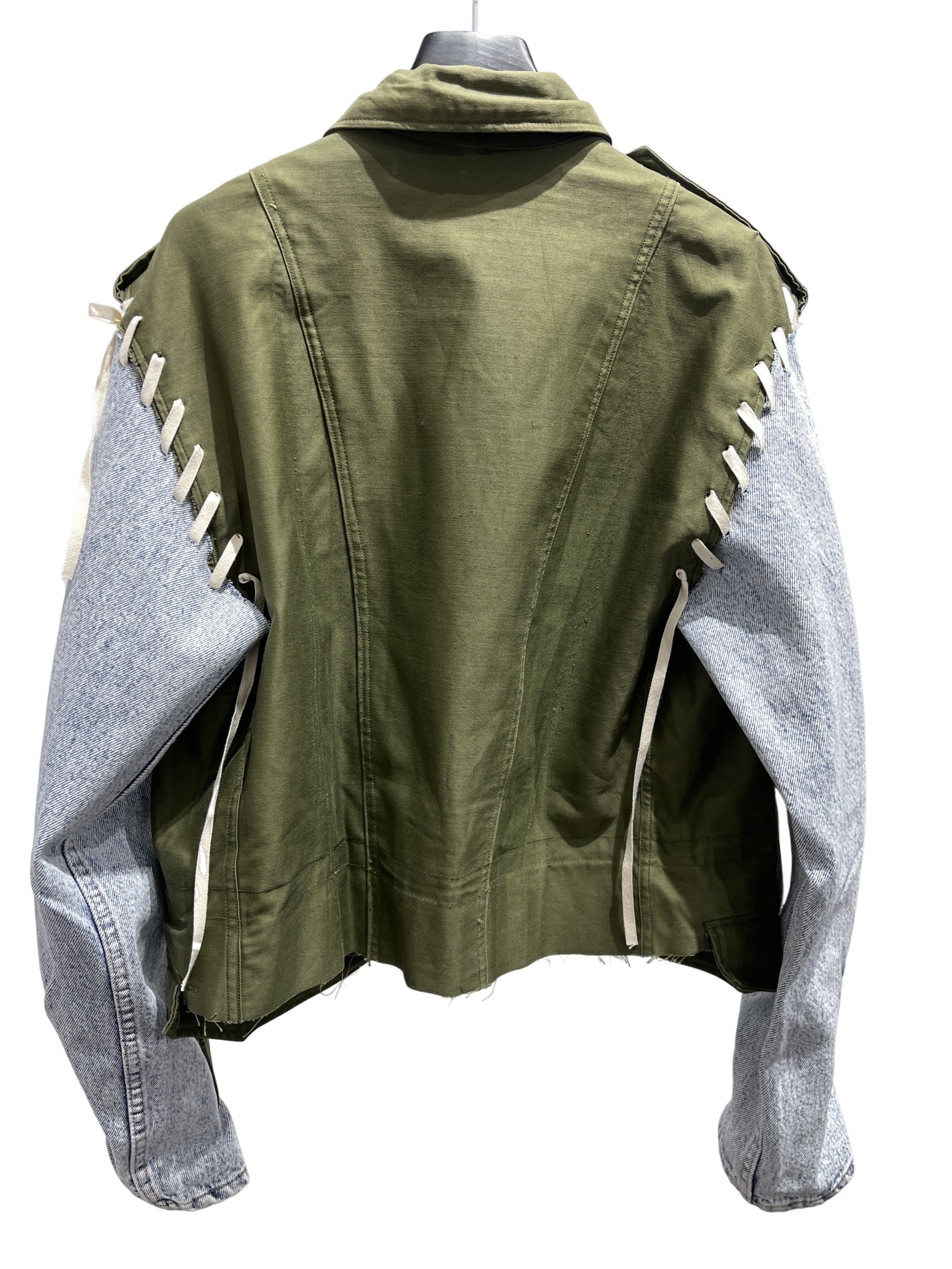 ATELIER by Create Clair / Vintage remake military jacket - stitch - Khaki-Blue