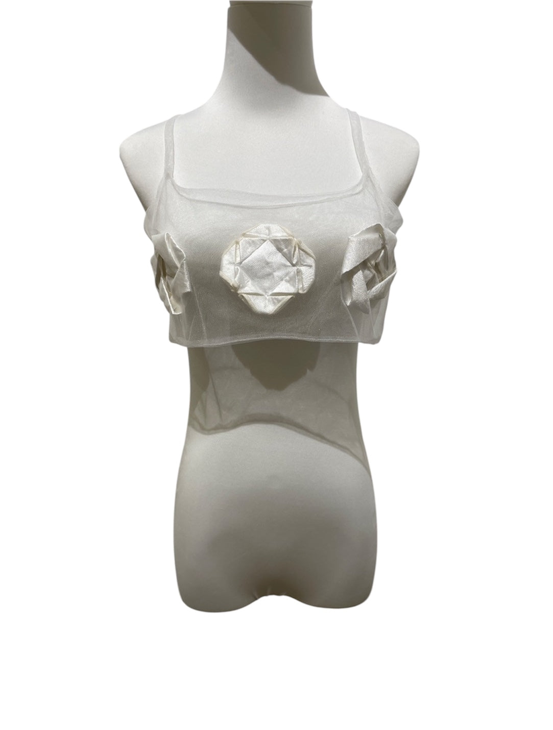 Origami veil tops - White