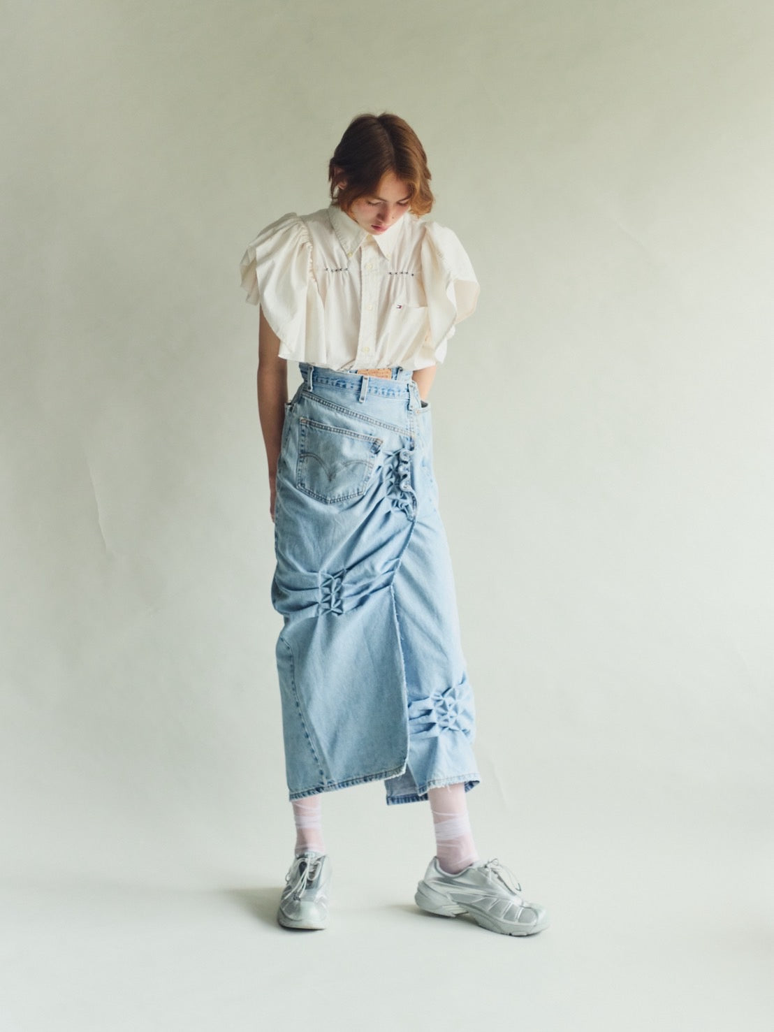 ATELIER by Create Clair / Vintage denim skirt - Blue