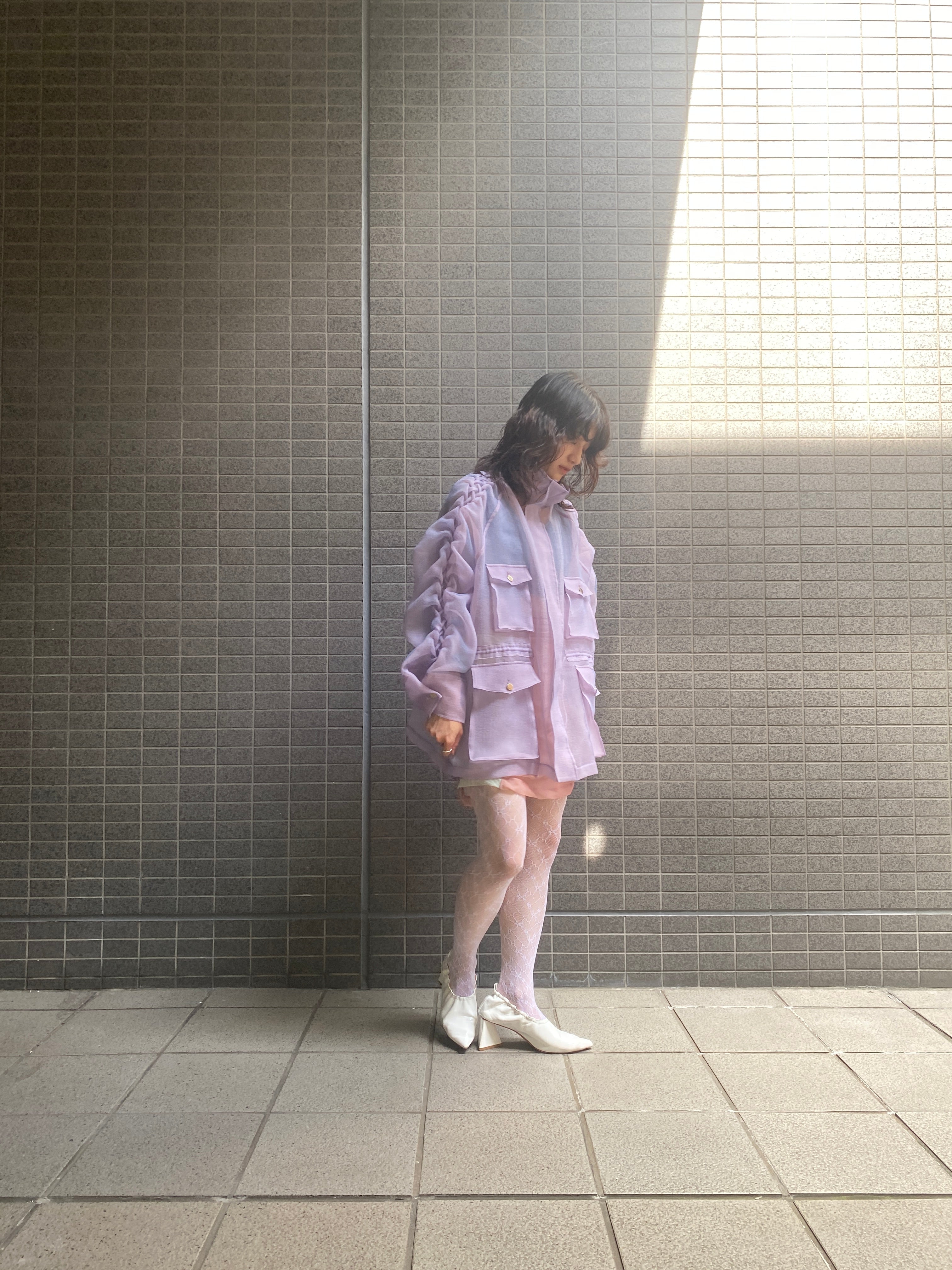 Sheer mini skirt