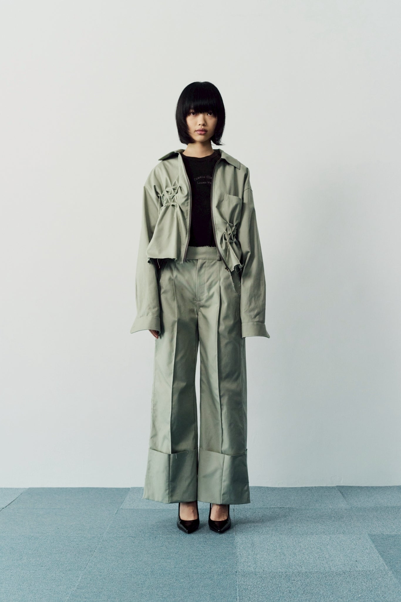 Zip shirt jacket - Green