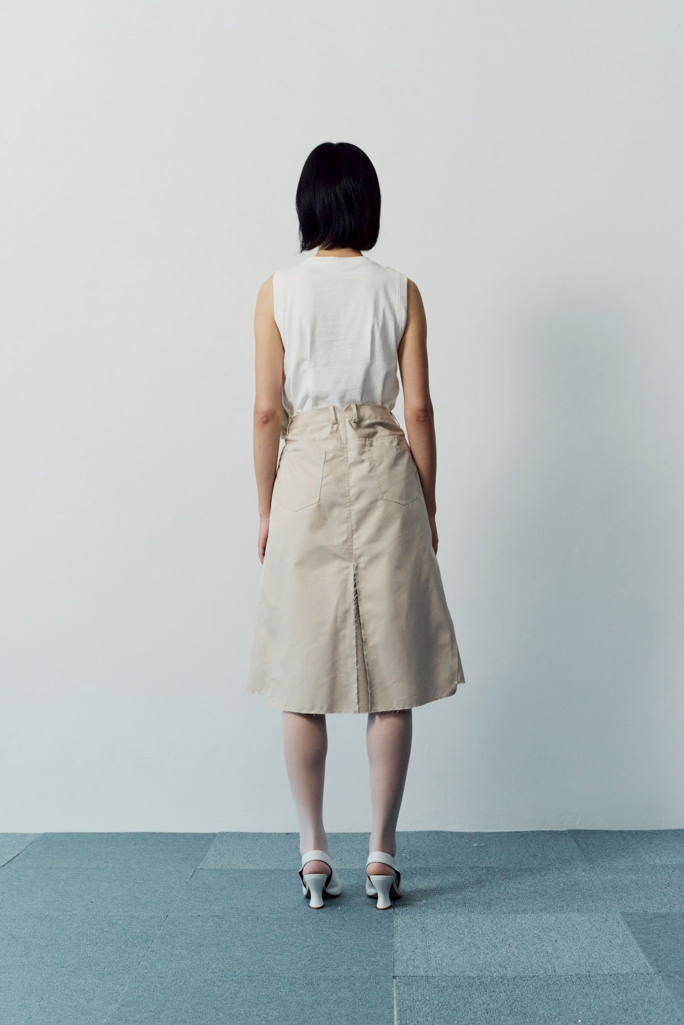 Drape cut pullover - Beige