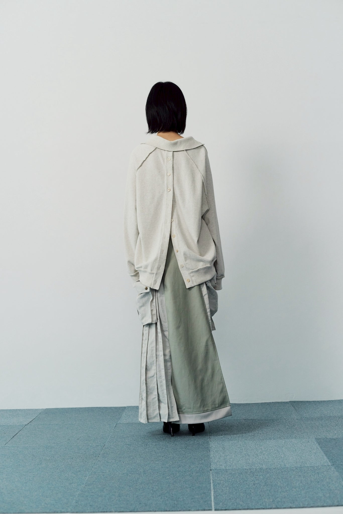 Raw edge loose polo - Beige