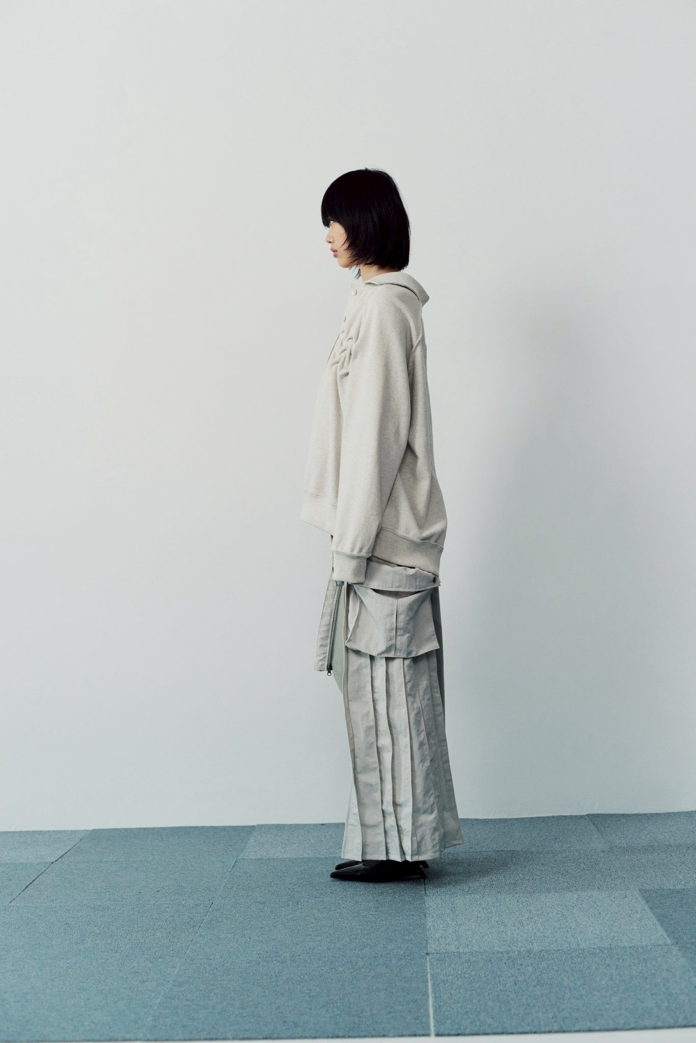 Raw edge loose polo - Beige