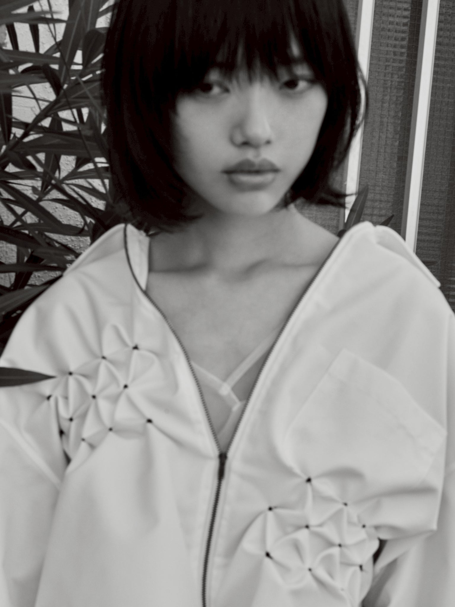 Zip shirt jacket - White