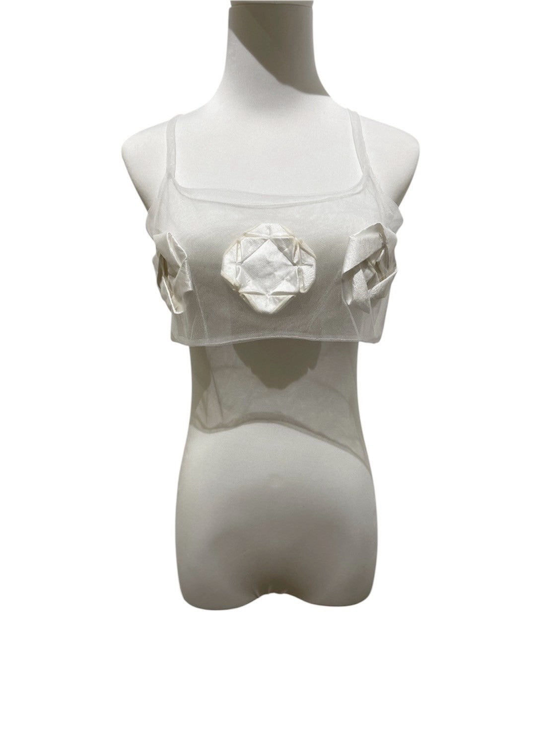 Origami veil tops - White