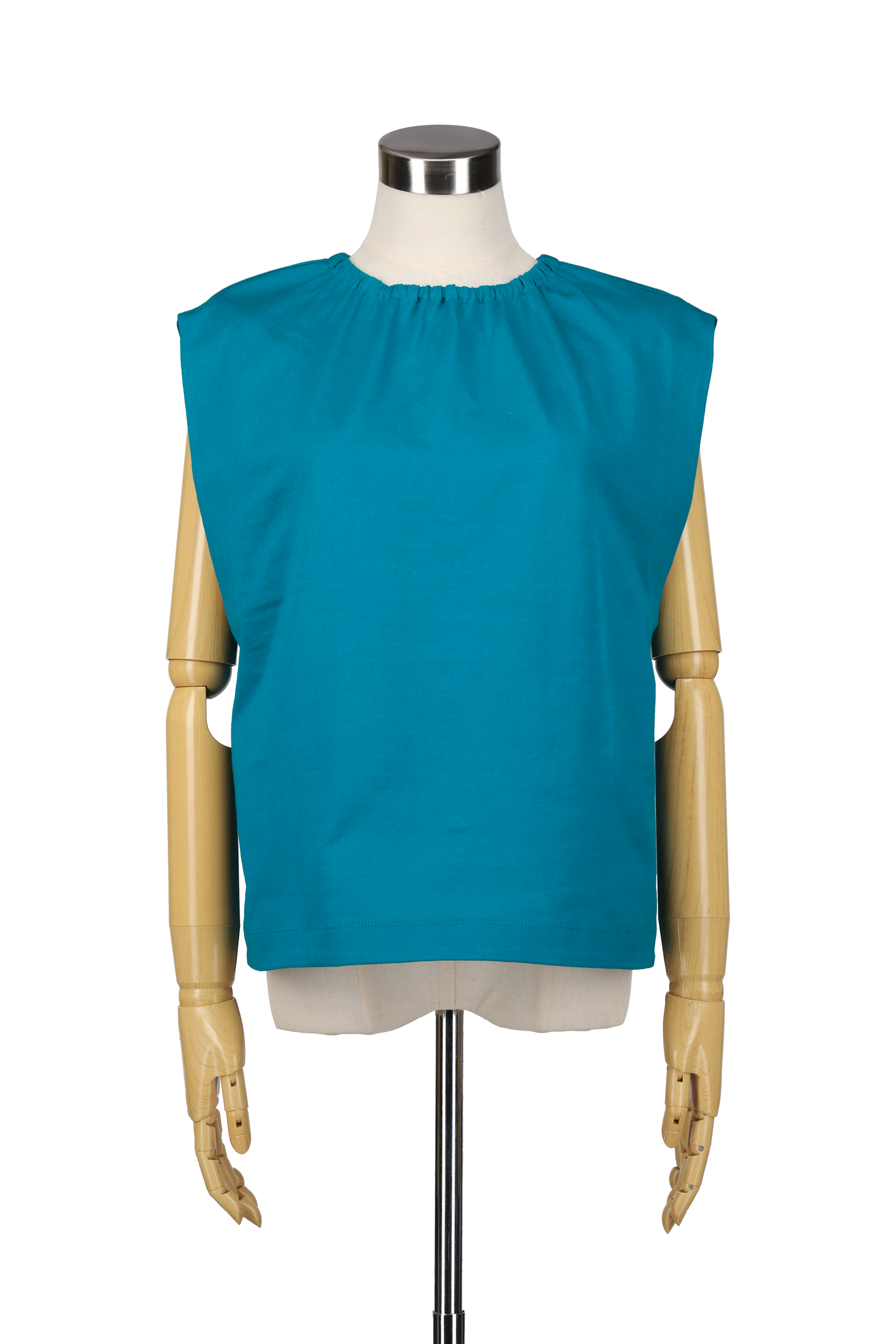 Gatherneck pullover - Blue Green