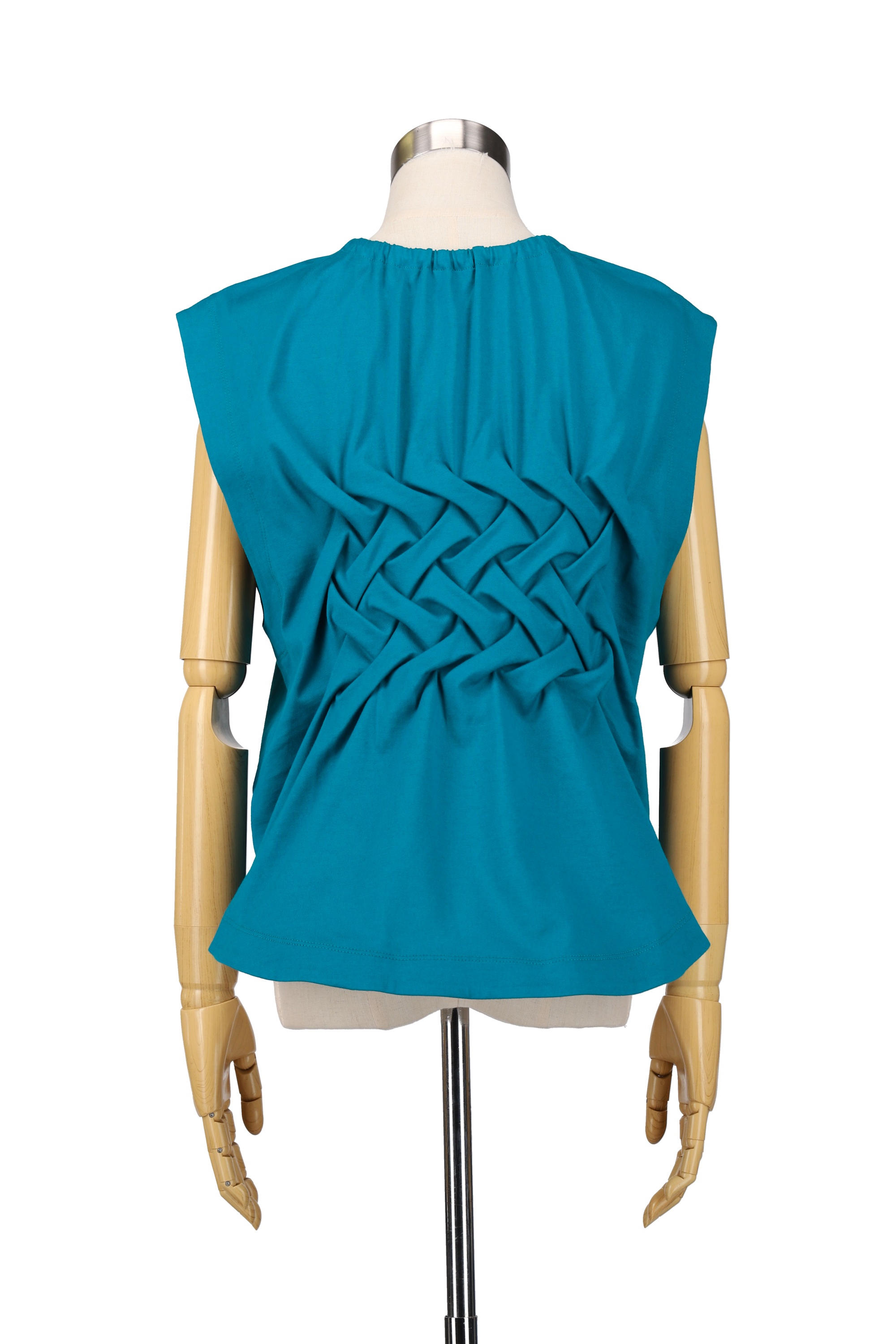 Gatherneck pullover - Blue Green