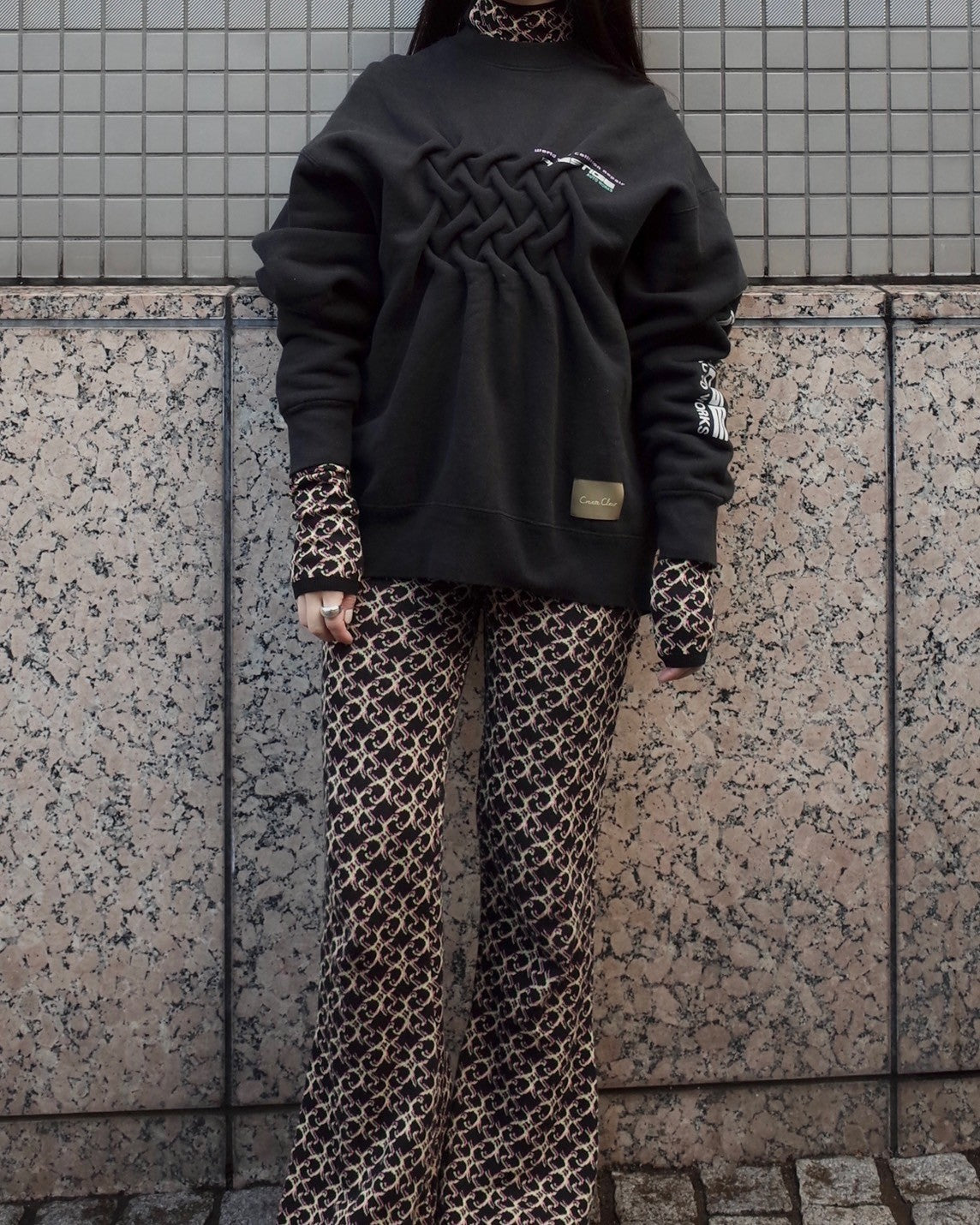 ATELIER by Create Clair / Remake Smocking Sweat - 1 - Black