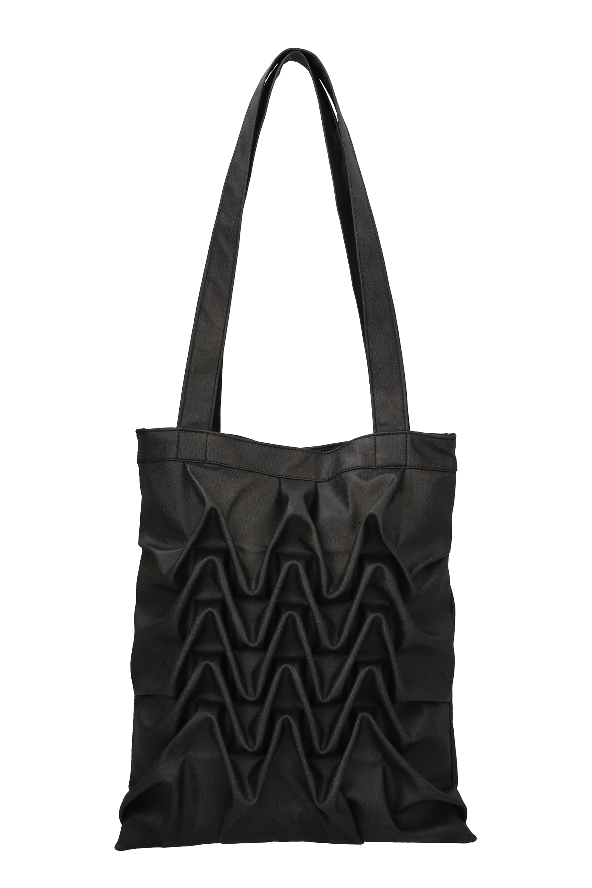 Undulating tote bag S - Black