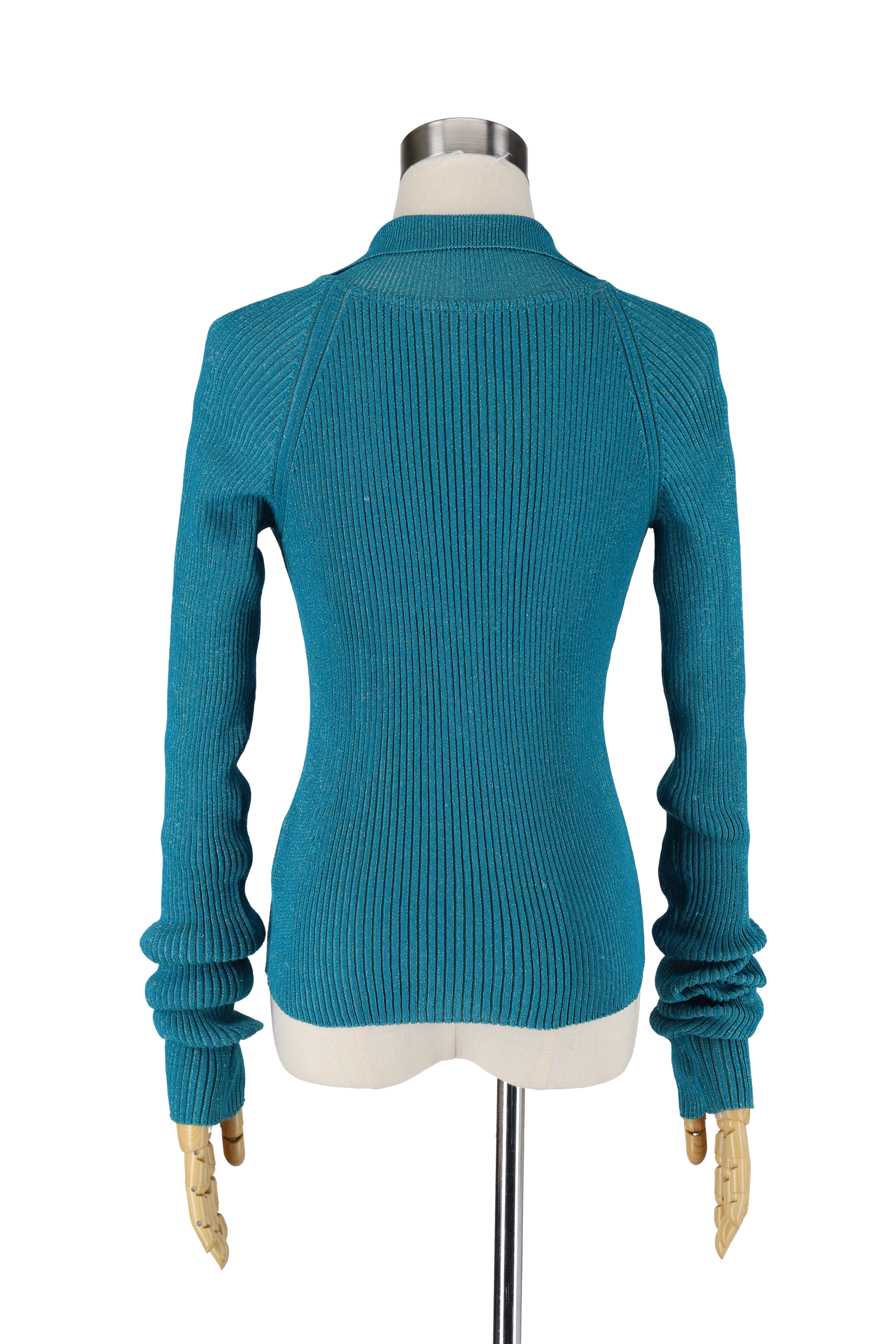 Bubble rib cardigan - Blue Green