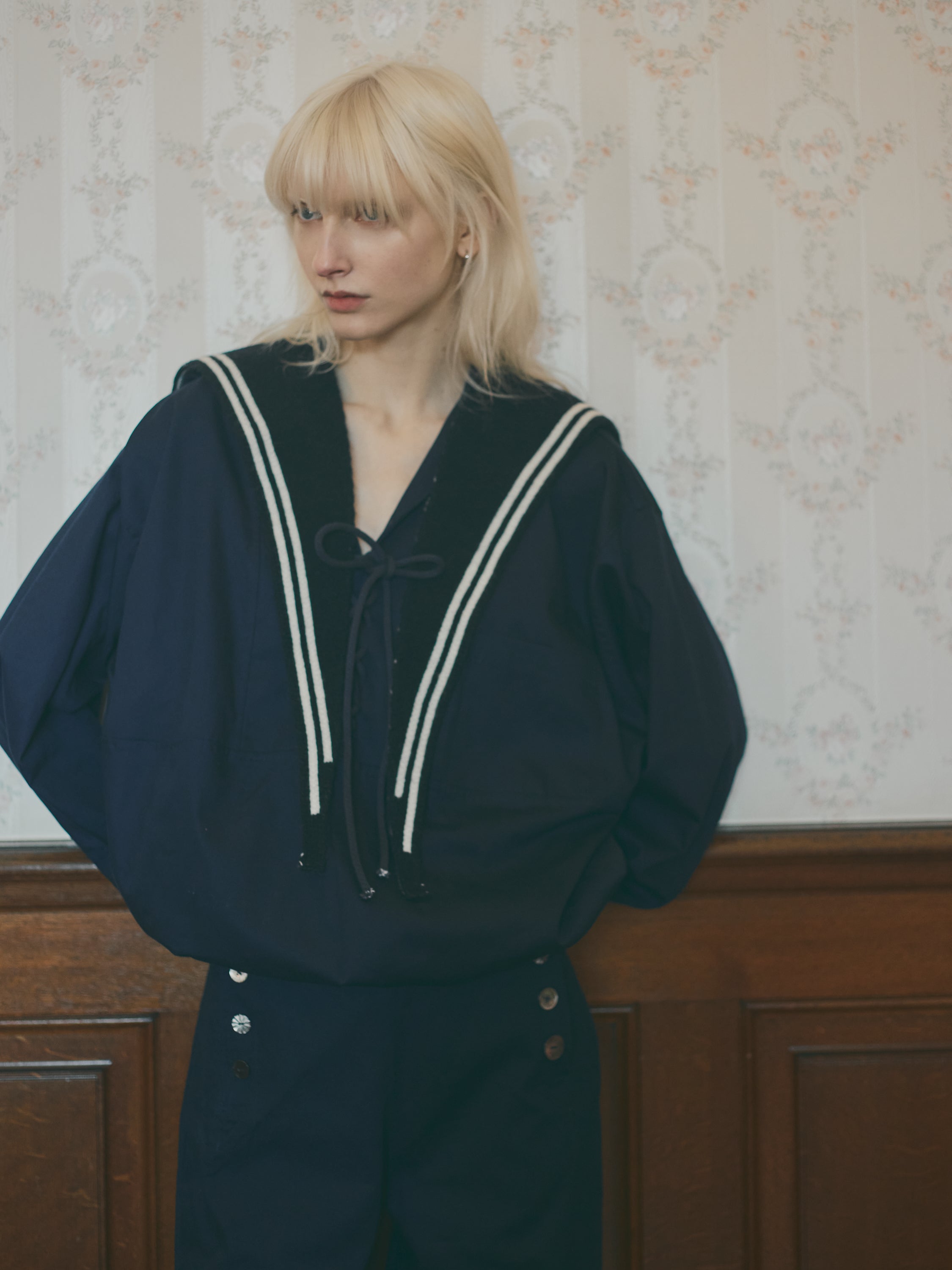 Sailor smock shirt - Navy