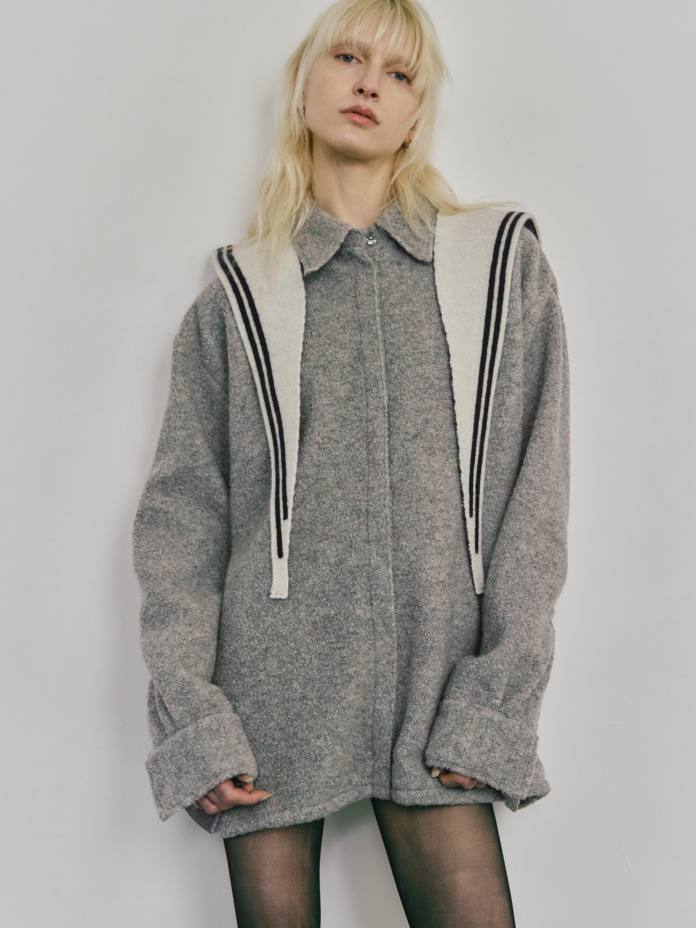 Knit sailor collar - Ivory