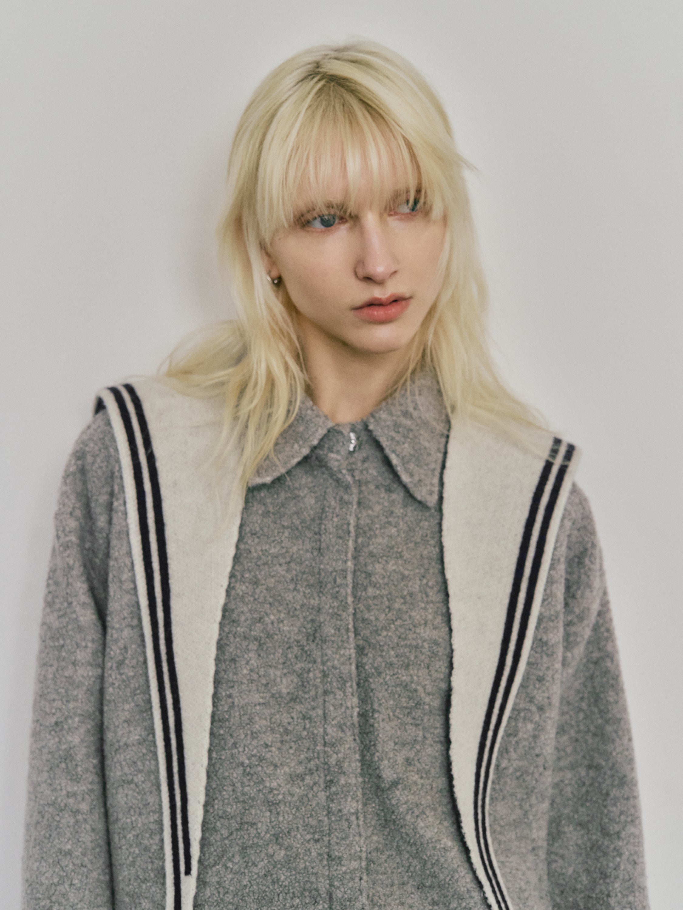 Knit sailor collar - Ivory