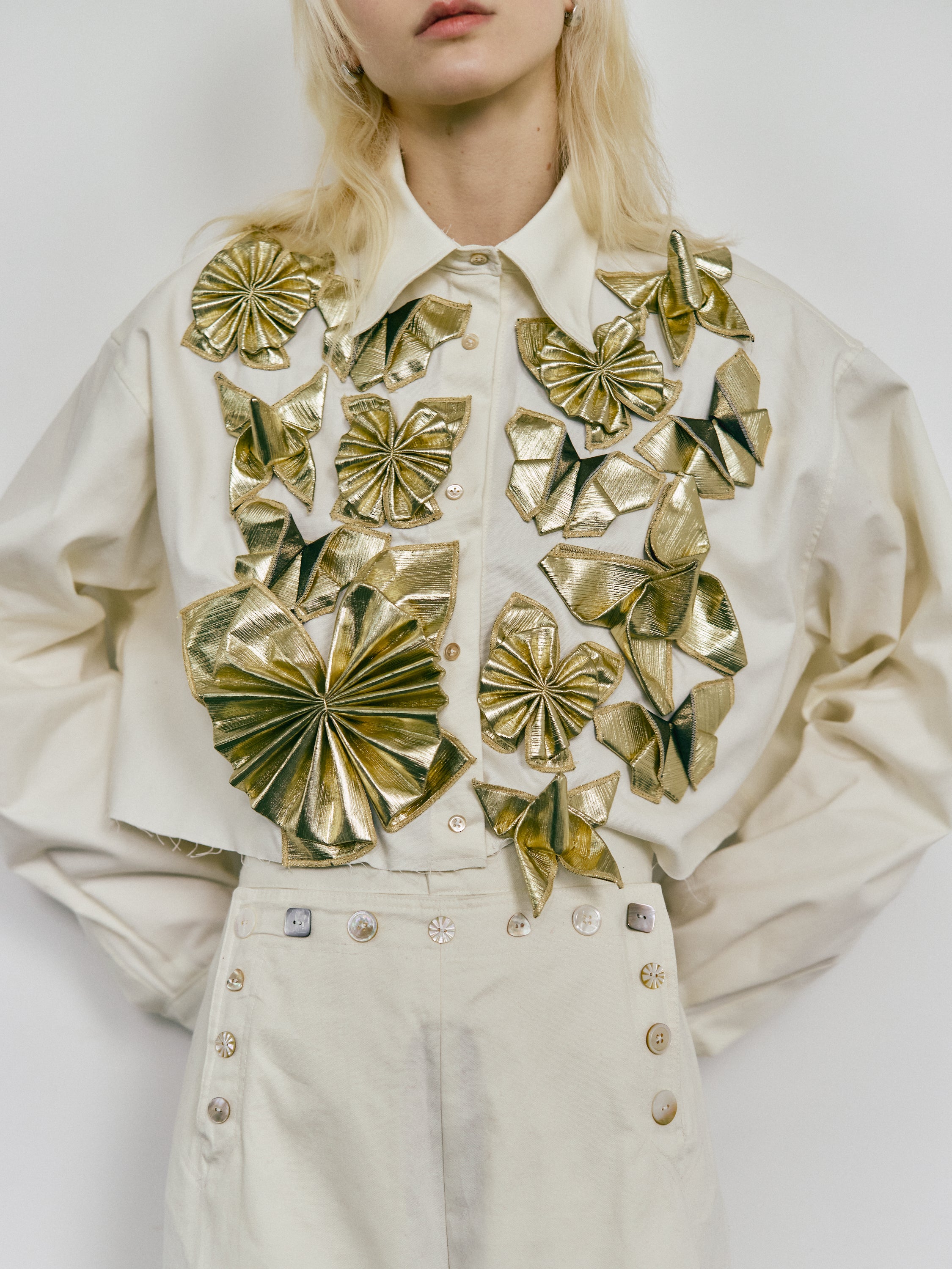 Origami shirt - Gold