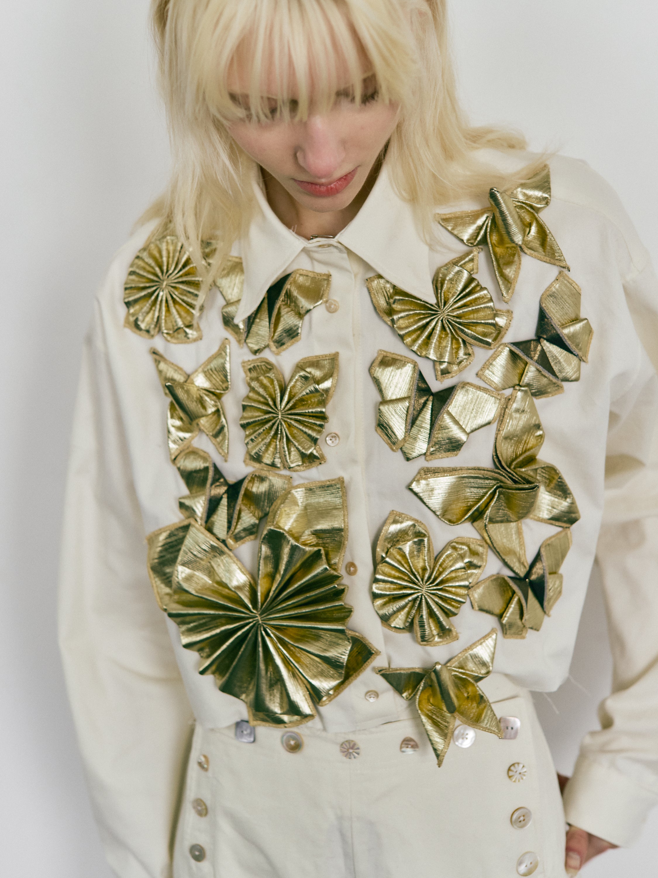Origami shirt - Gold