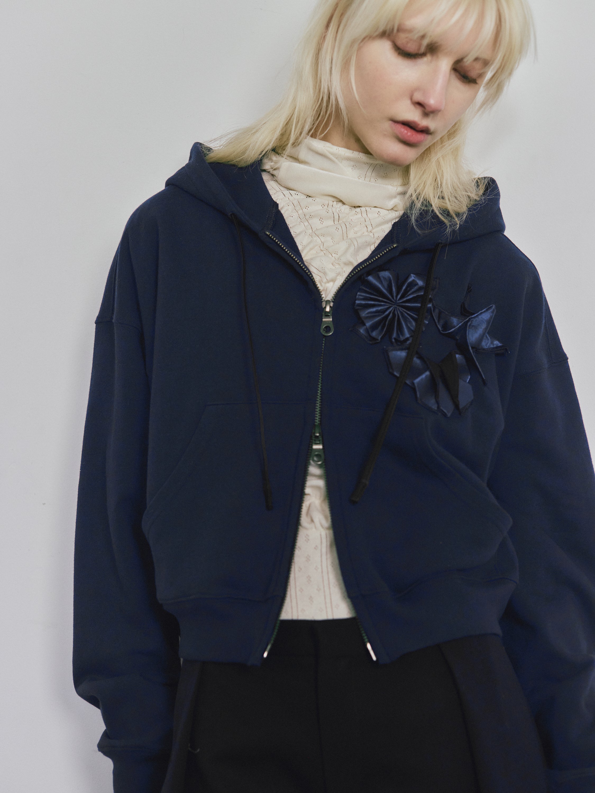 Shirring knit pullover - Ivory