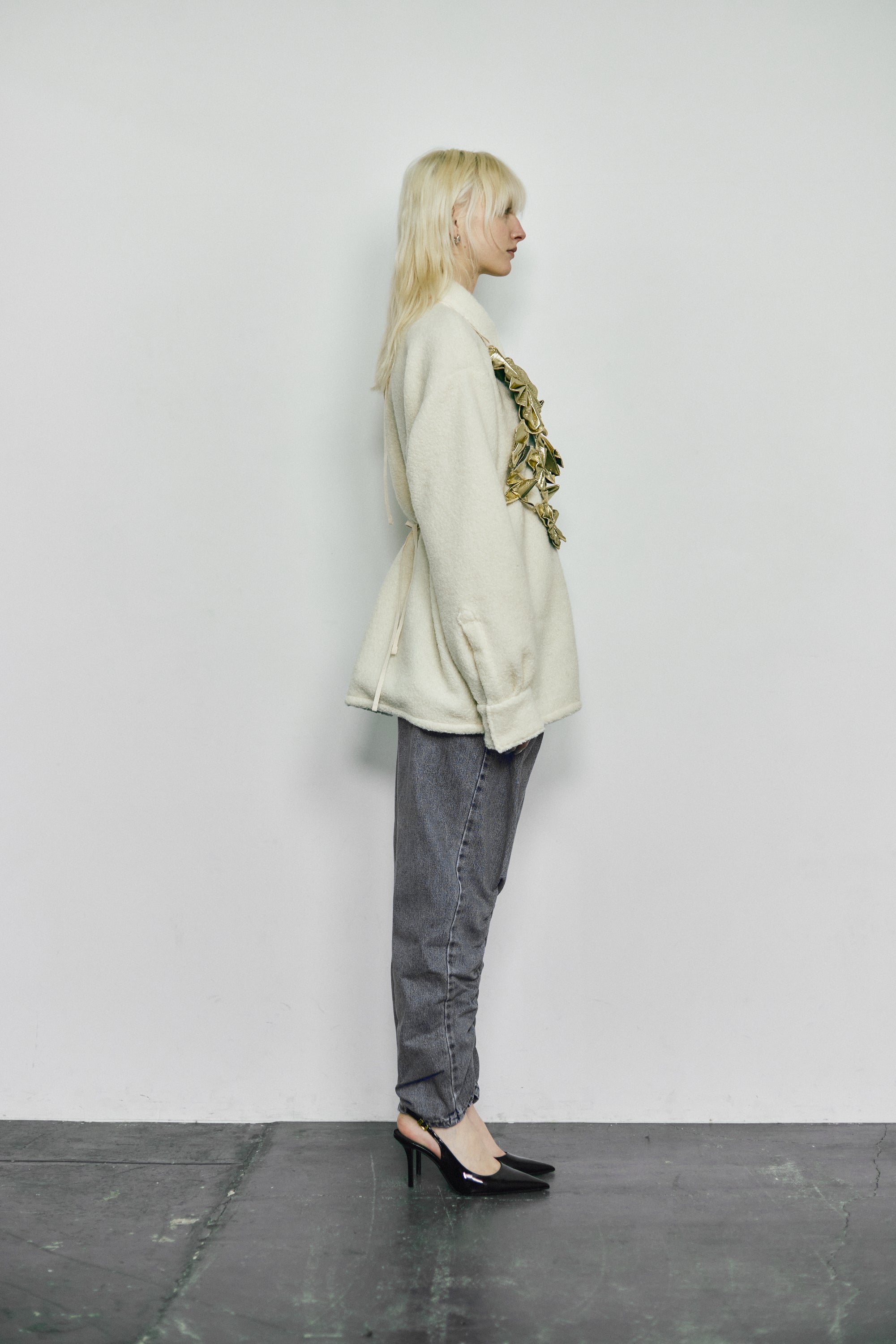 Boa fleece shirt jacket - Ivory