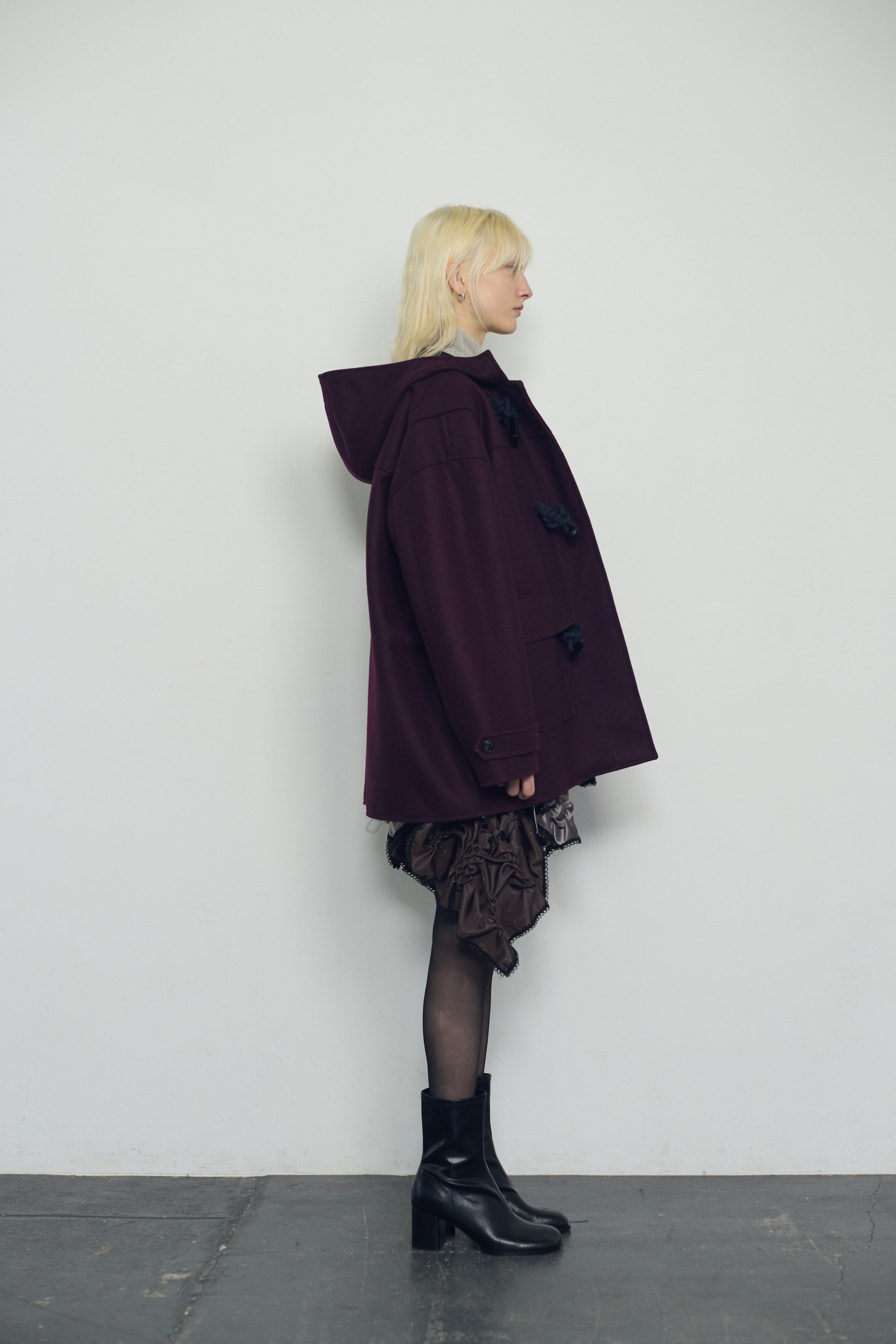 Melton duffle coat - Navy