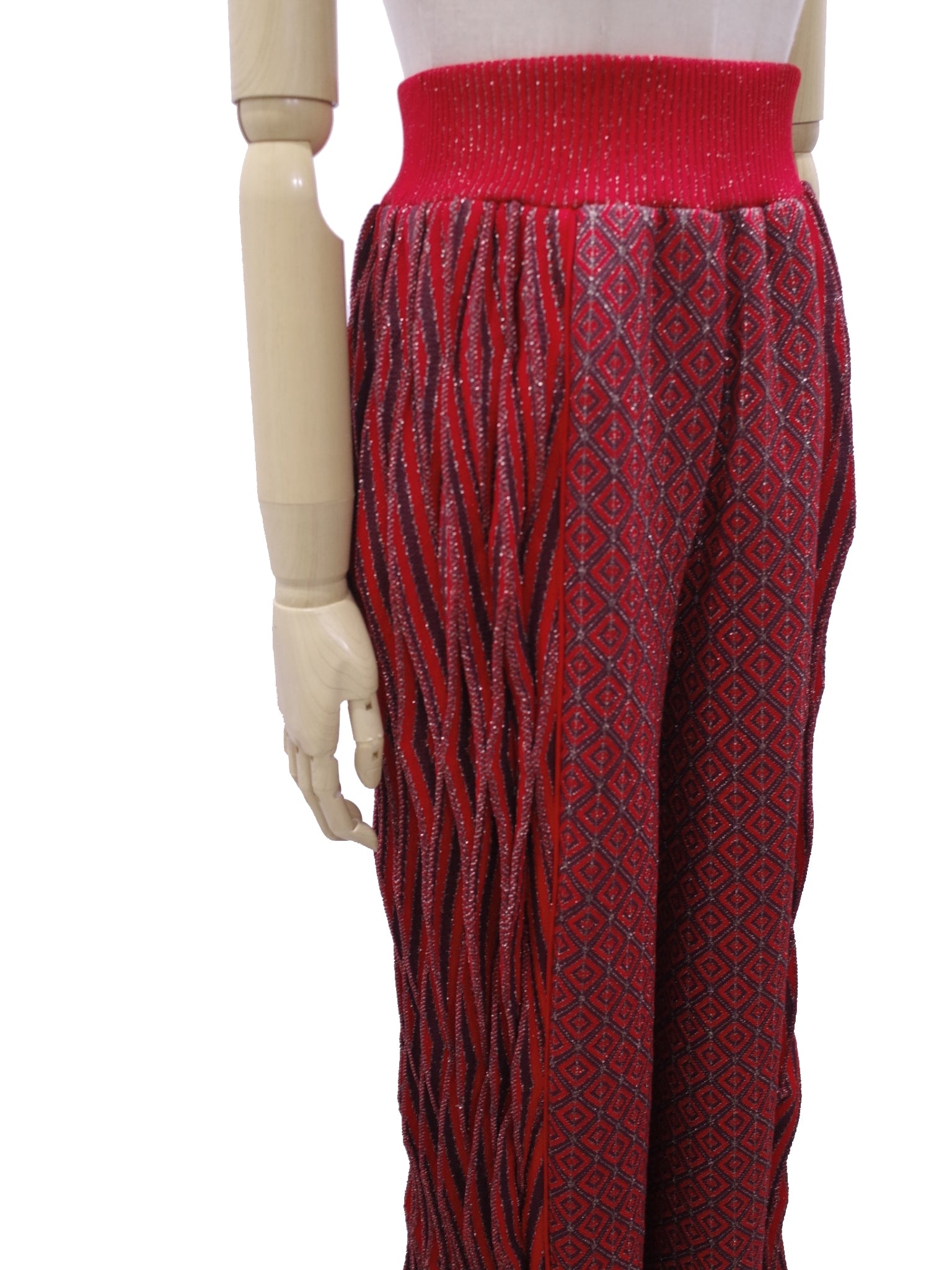 Pleats knit pants