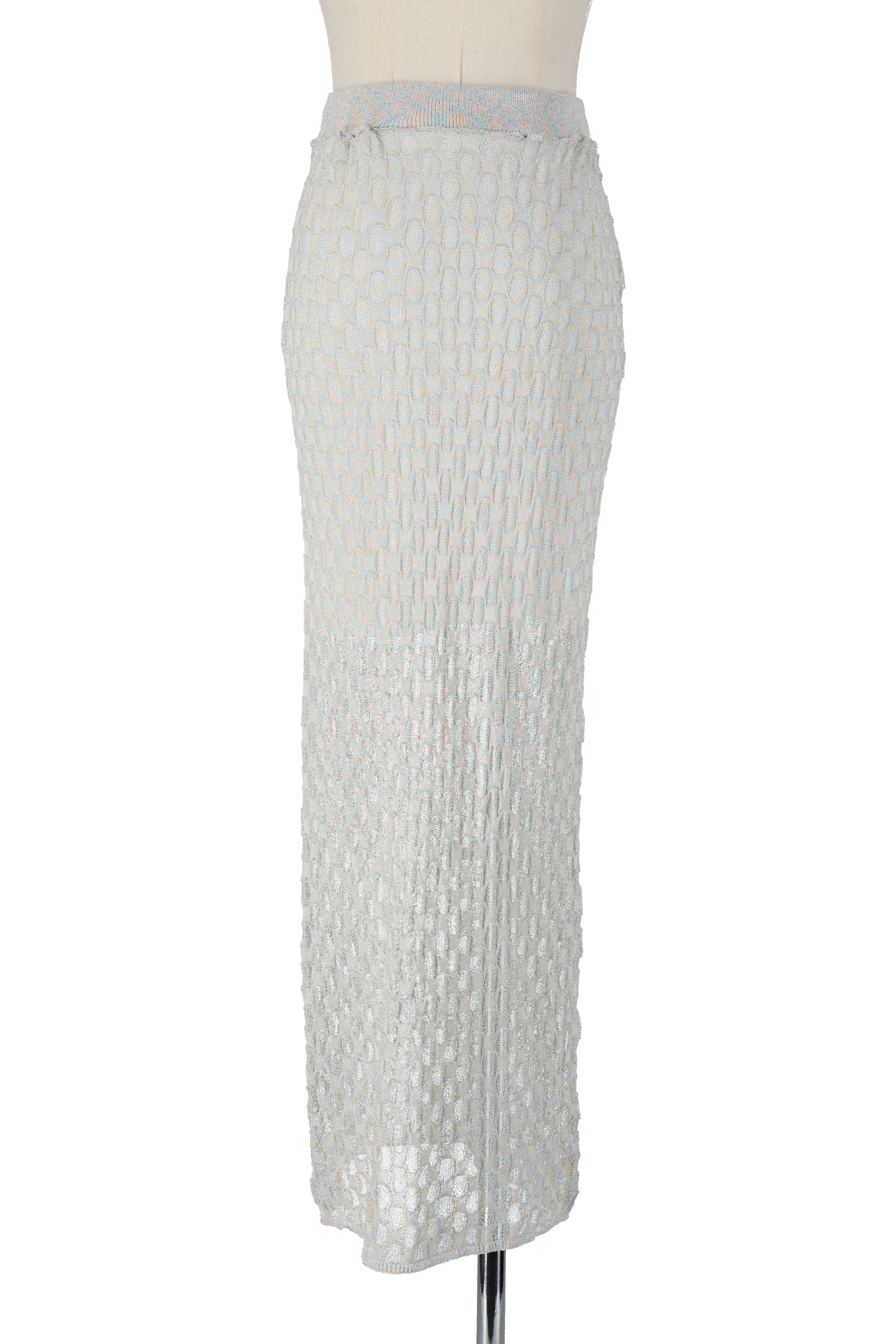 Bubble knit long skirt - Ivory