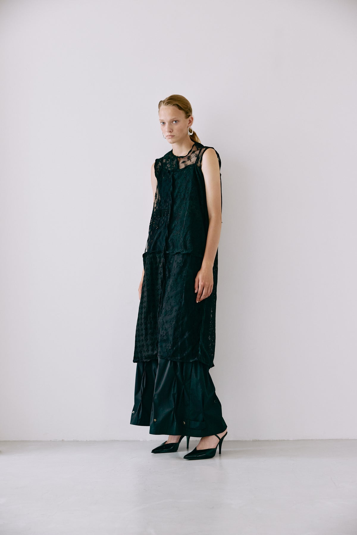 Tuck palazzo pants - Black