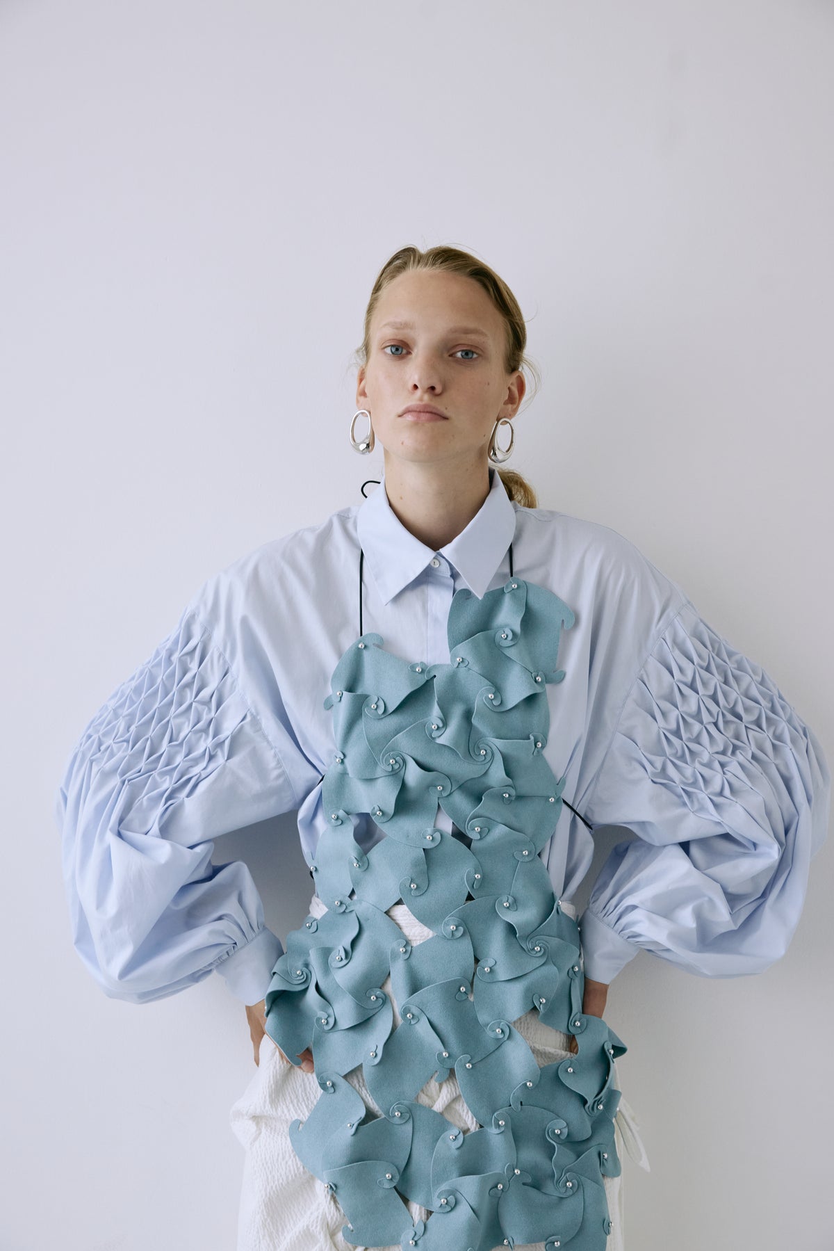 Puzzle assemble apron - Blue