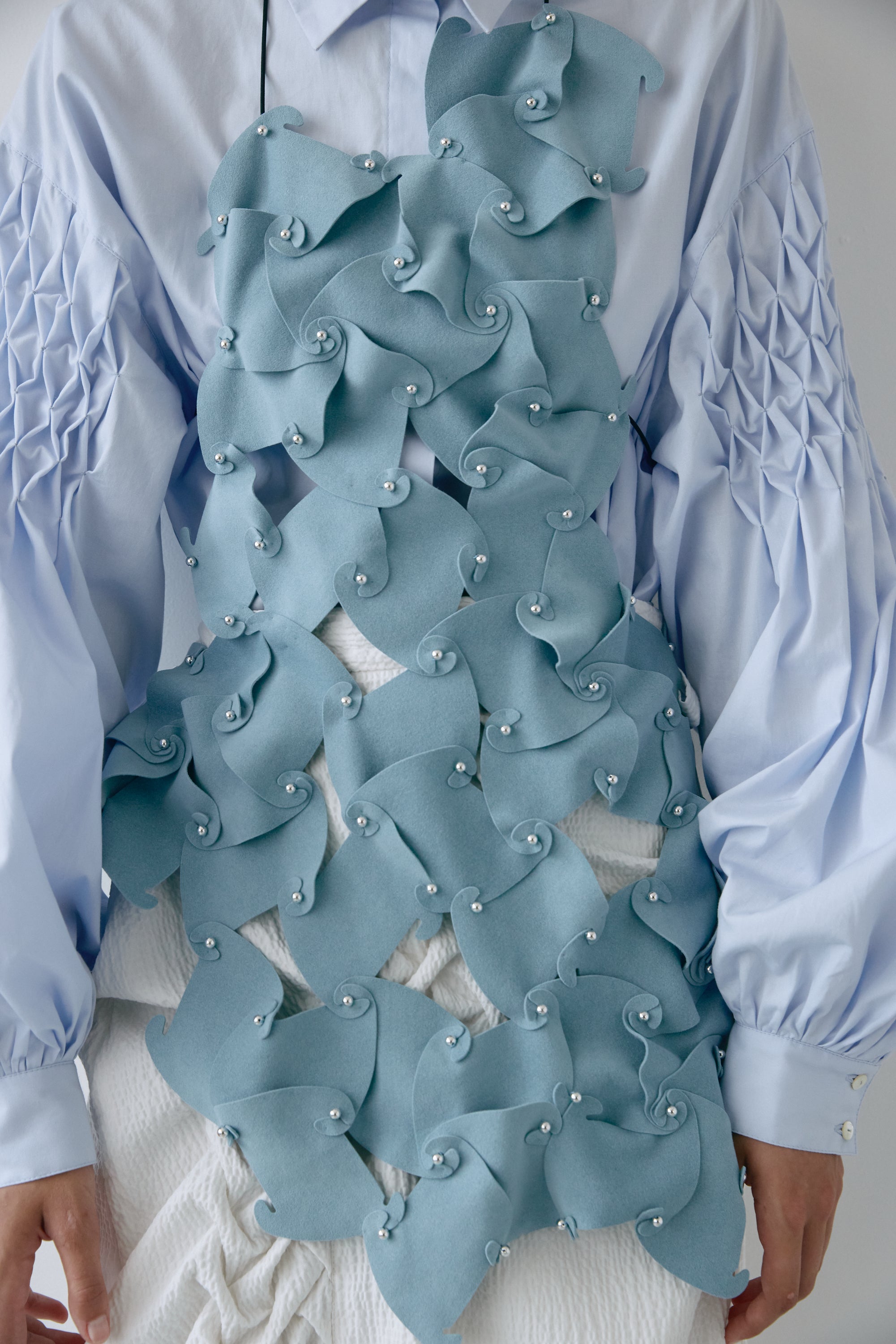 Puzzle assemble apron - Blue