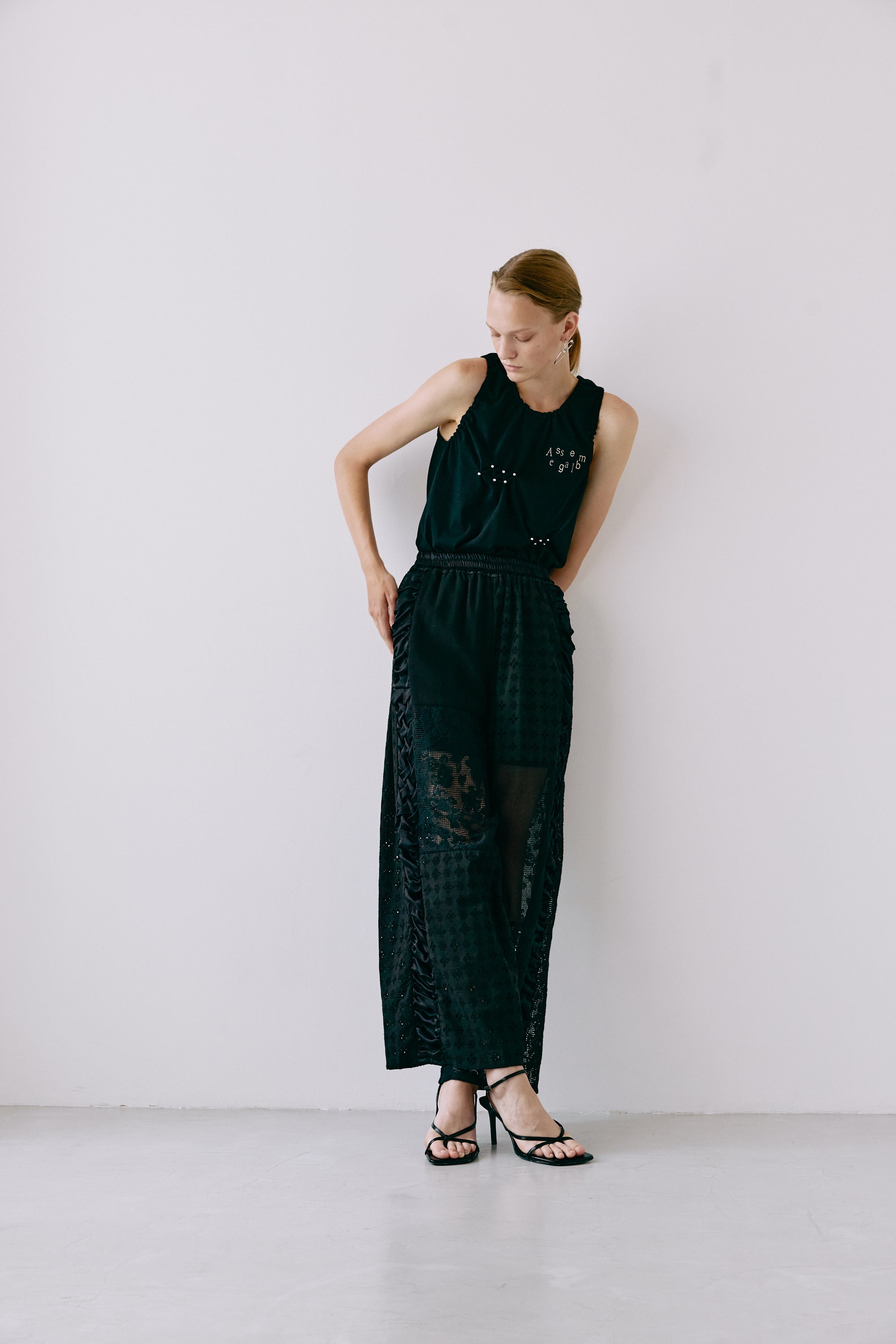 Assemblage smocking gather tank top - Black