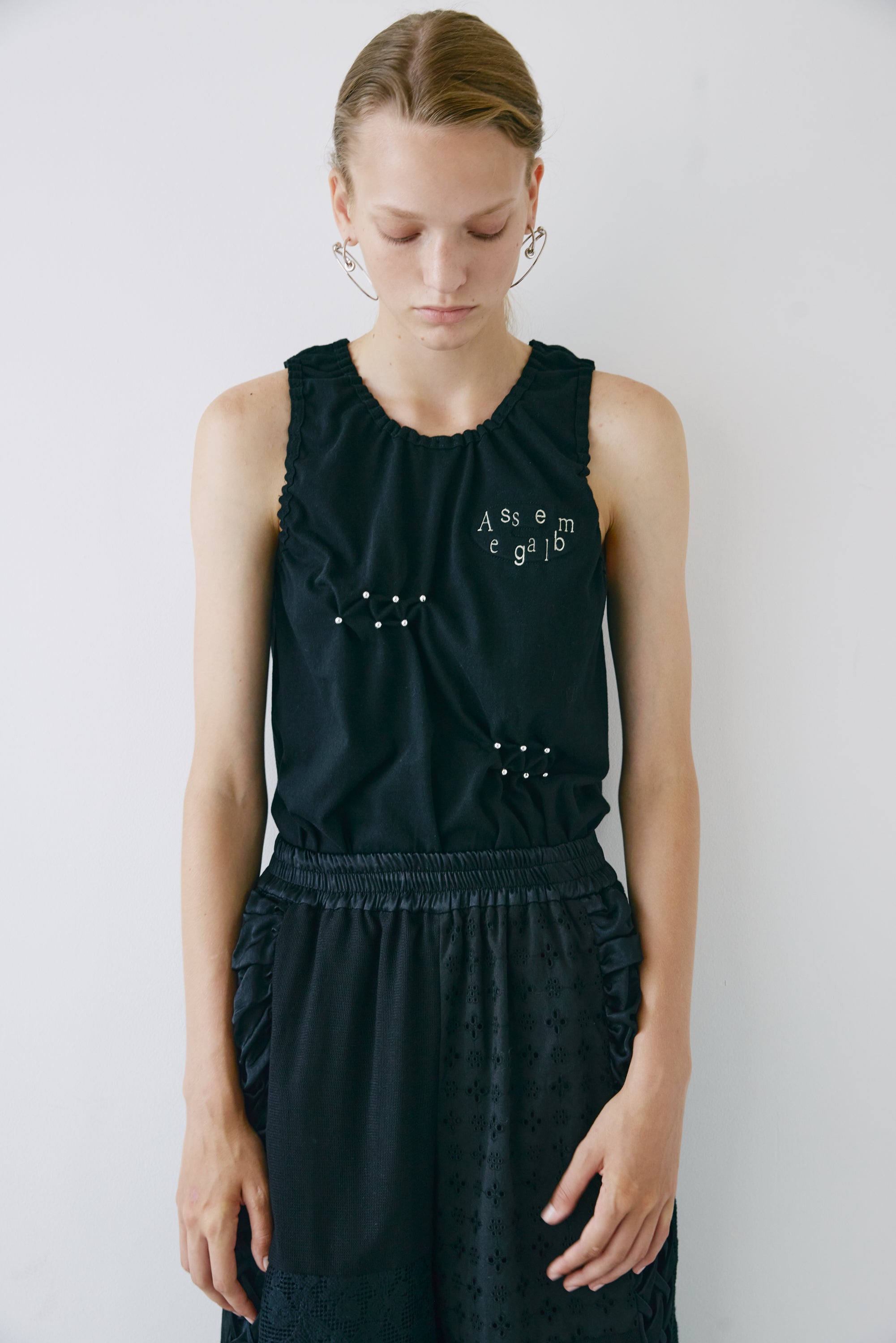 Assemblage smocking gather tank top - Black