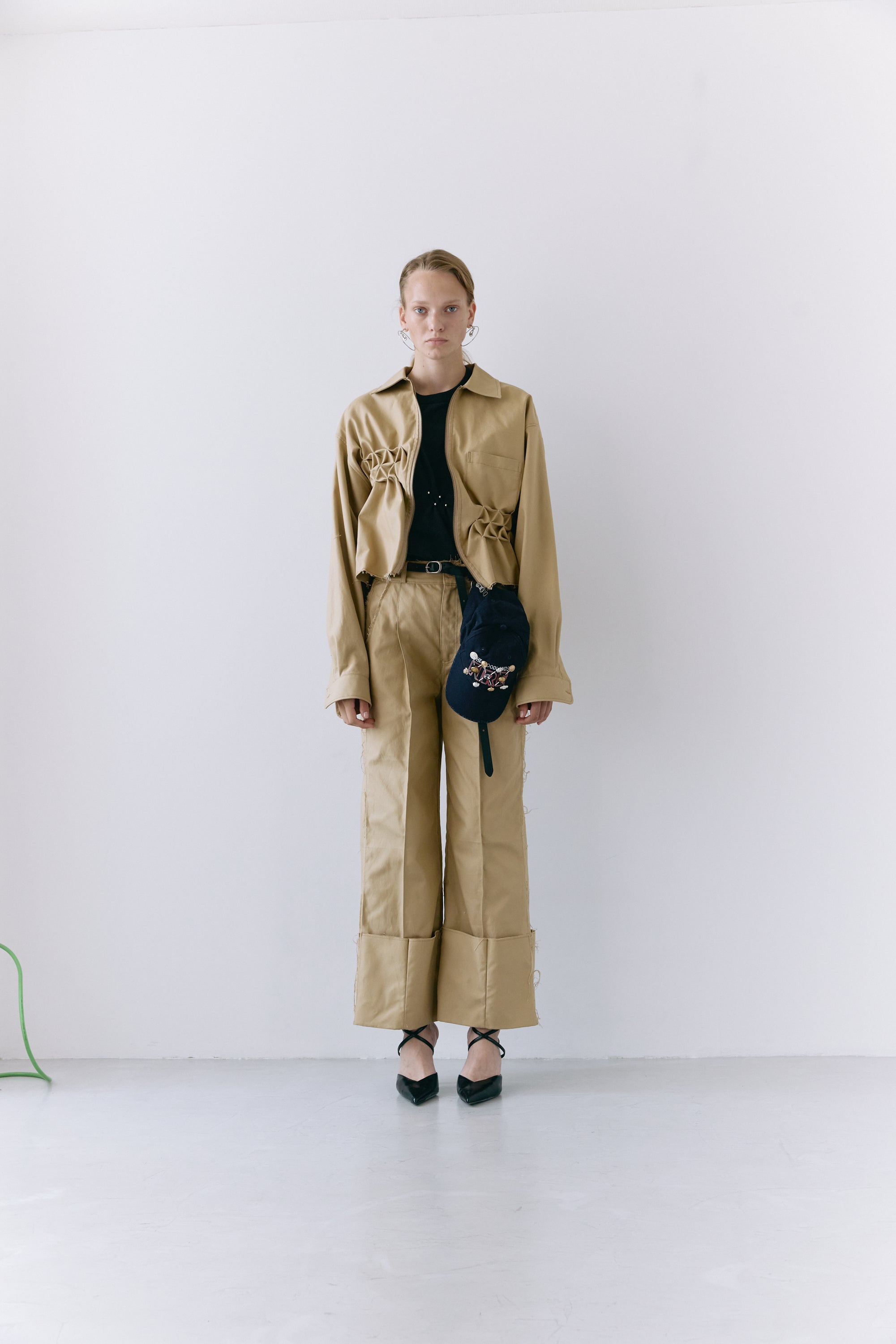 Double zip shirt jacket - Beige