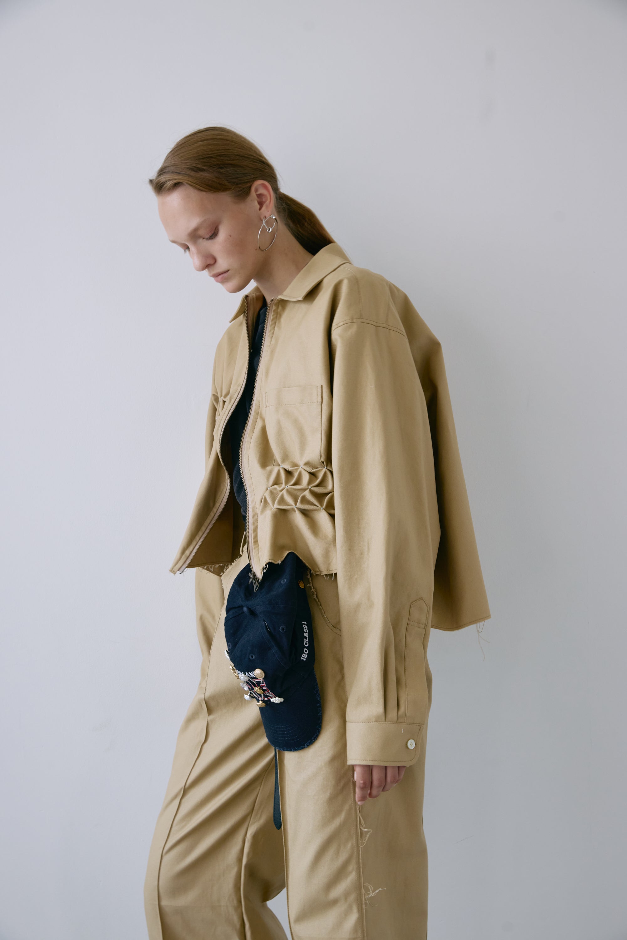 Double zip shirt jacket - Beige