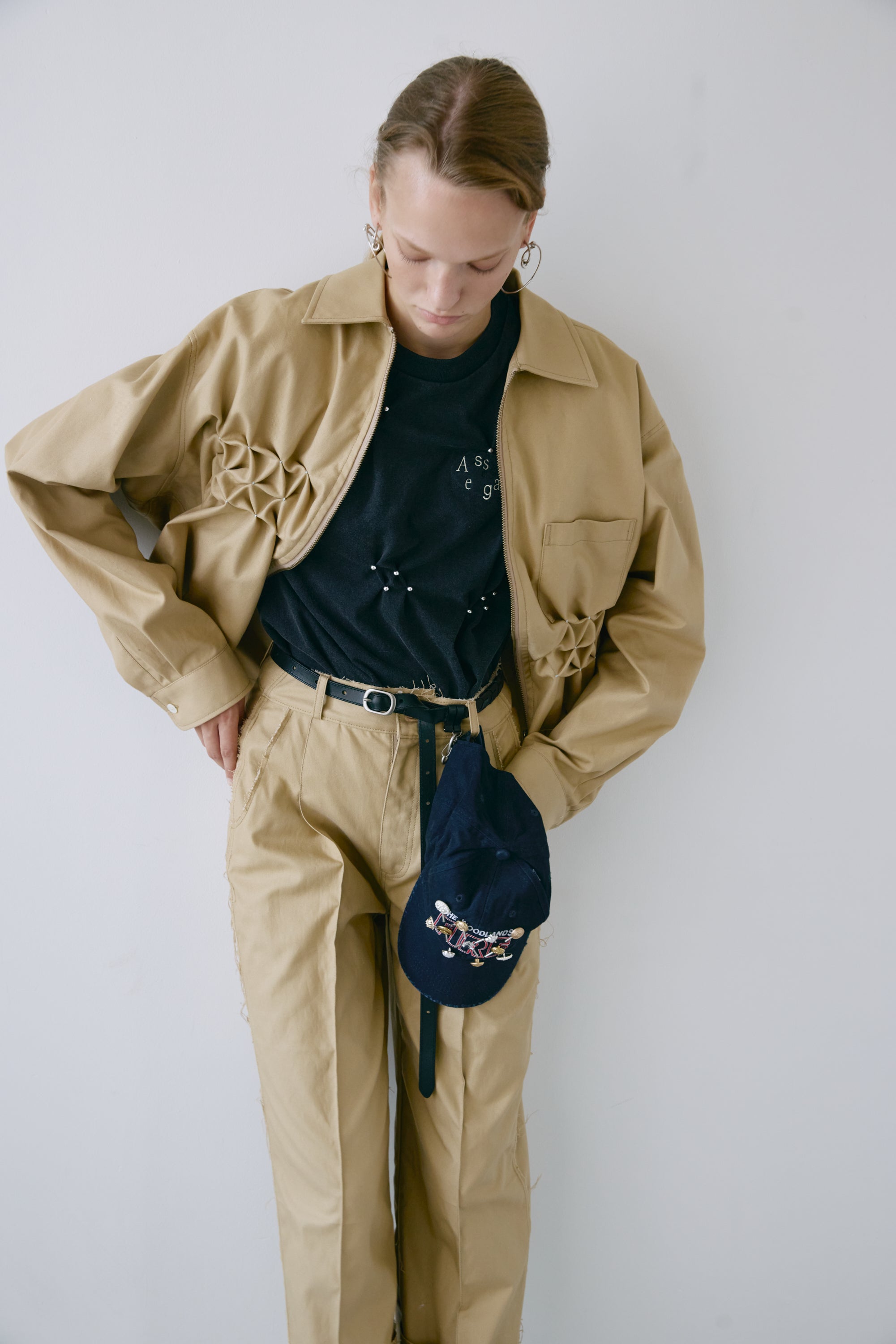 Double zip shirt jacket - Beige