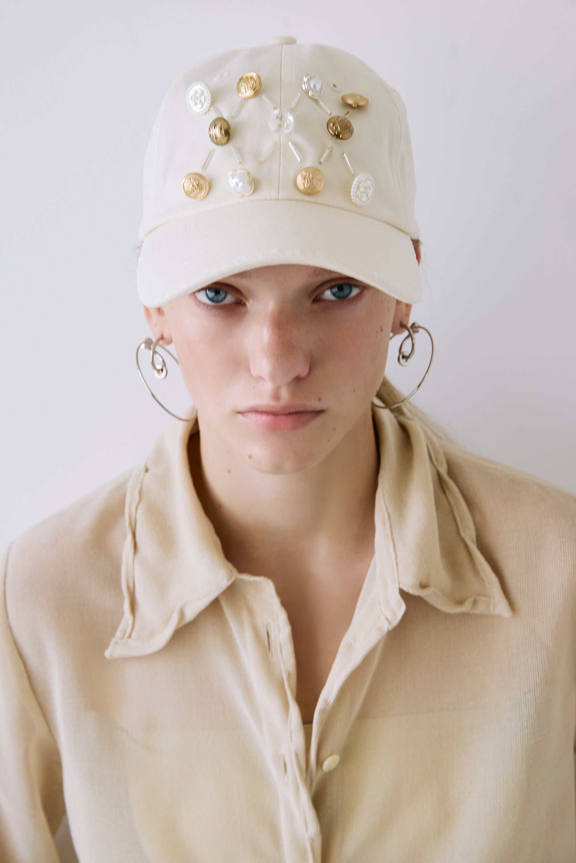 Twist edge karami shirt - Beige