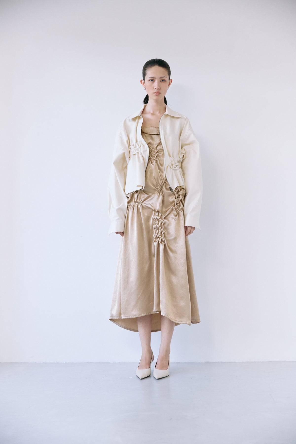 Double zip shirt jacket - Off-white