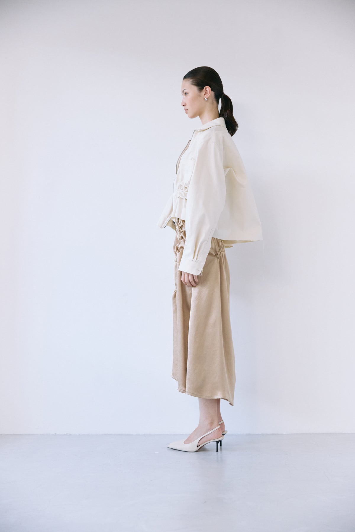 Double zip shirt jacket - Off-white