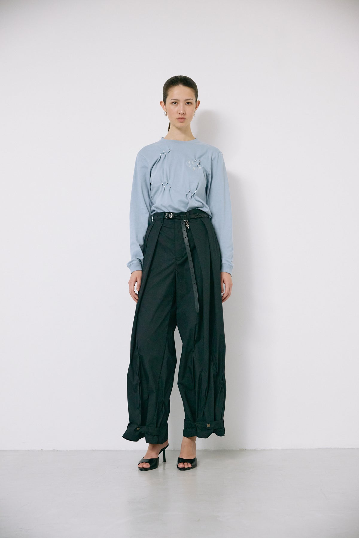Tuck palazzo pants - Black
